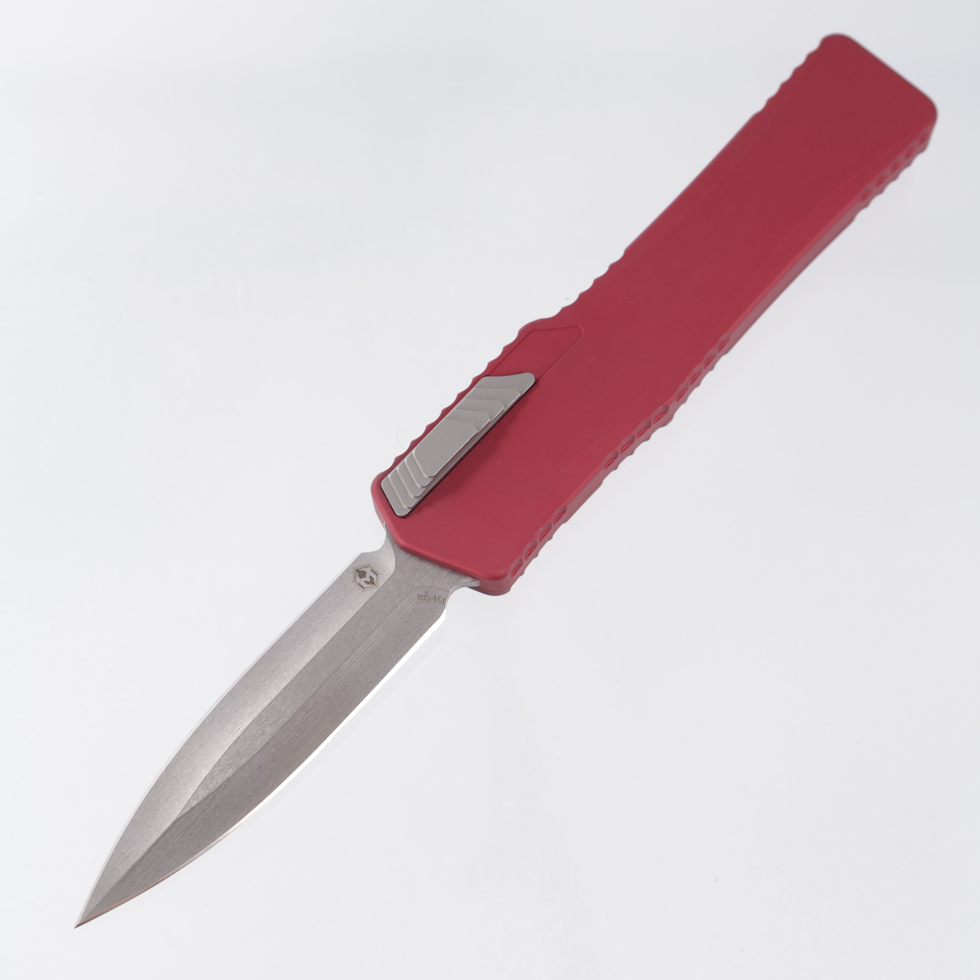 Heretic Cleric Double Edge - Red Aluminum - Stonewash 154CM - H016-2A-RED *NEW OLD STOCK*