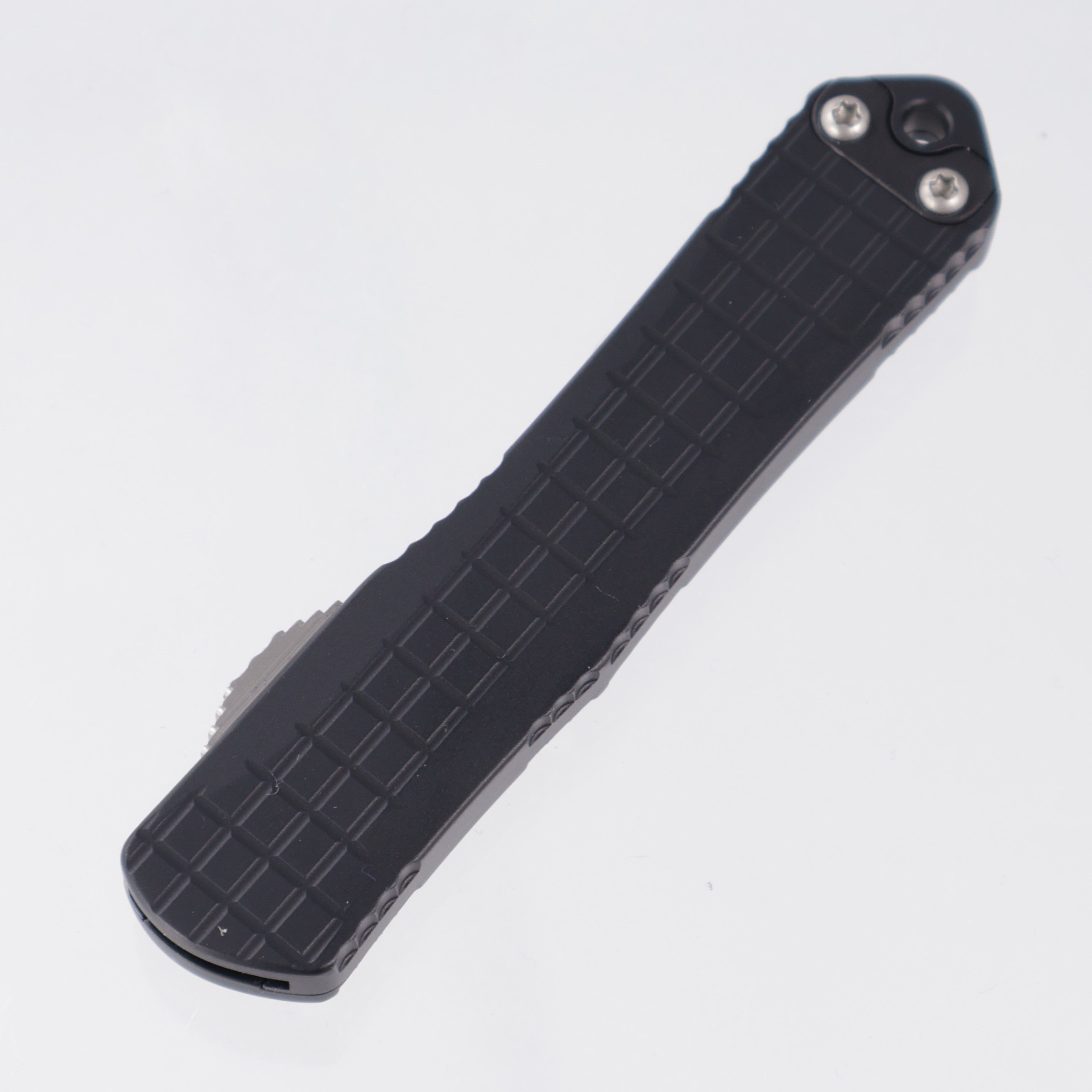 Heretic Manticore S Double Edge - Black Grenade Grip Aluminum - Stonewash Magnacut - H024F-2A