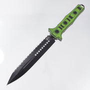 Heretic Nephilim - Green & Black G10 - Battle Black Full Serrate Elmax - H003-8C-GRNBLK