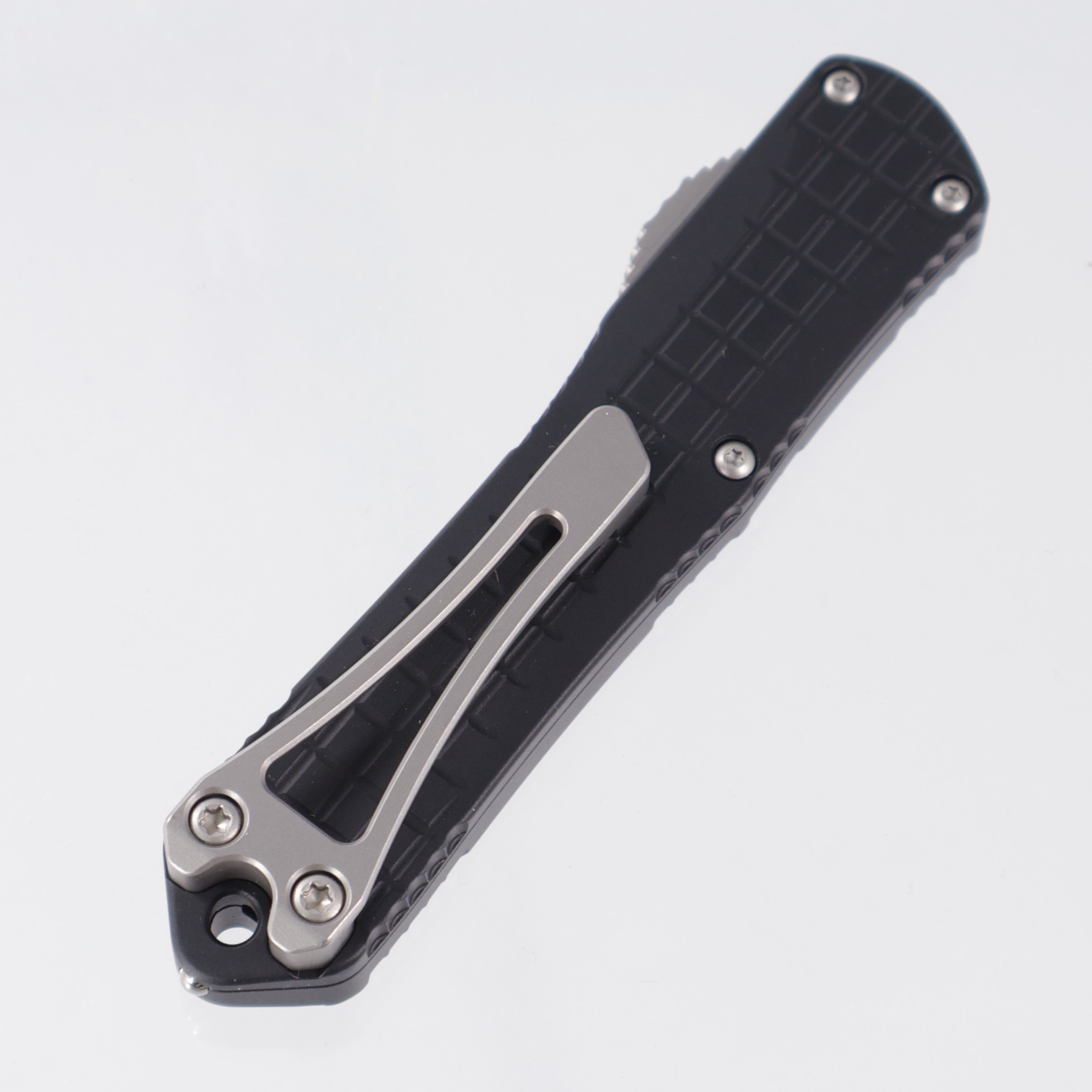 Heretic Manticore S Double Edge - Black Grenade Grip Aluminum - Stonewash Magnacut - H024F-2A