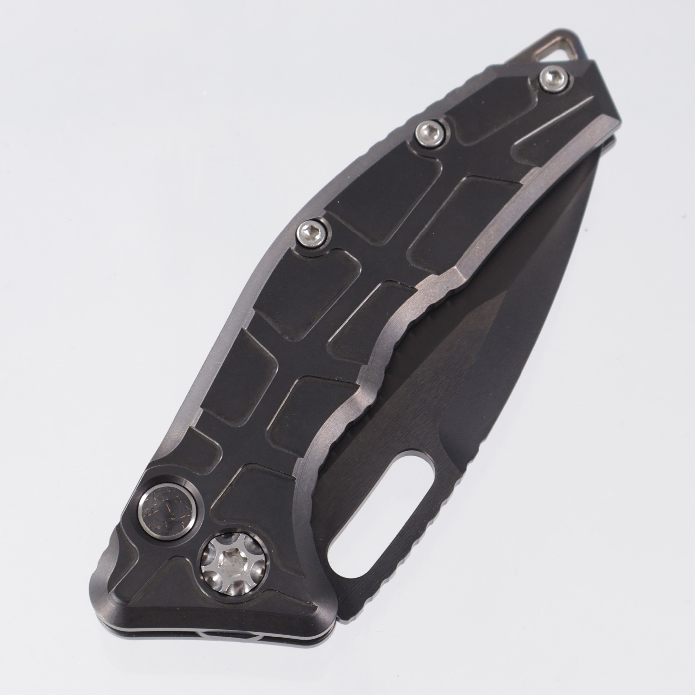 Heretic Martyr Auto - DLC Titanium w/ Flamed Ti Accents & Lightning Strike CF Button - DLC 154CM - 211010-DTI-6A *NEW OLD STOCK*