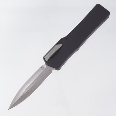 Heretic Cleric Double Edge - Black Aluminum - Stonewash 154CM - H016-2A *NEW OLD STOCK*