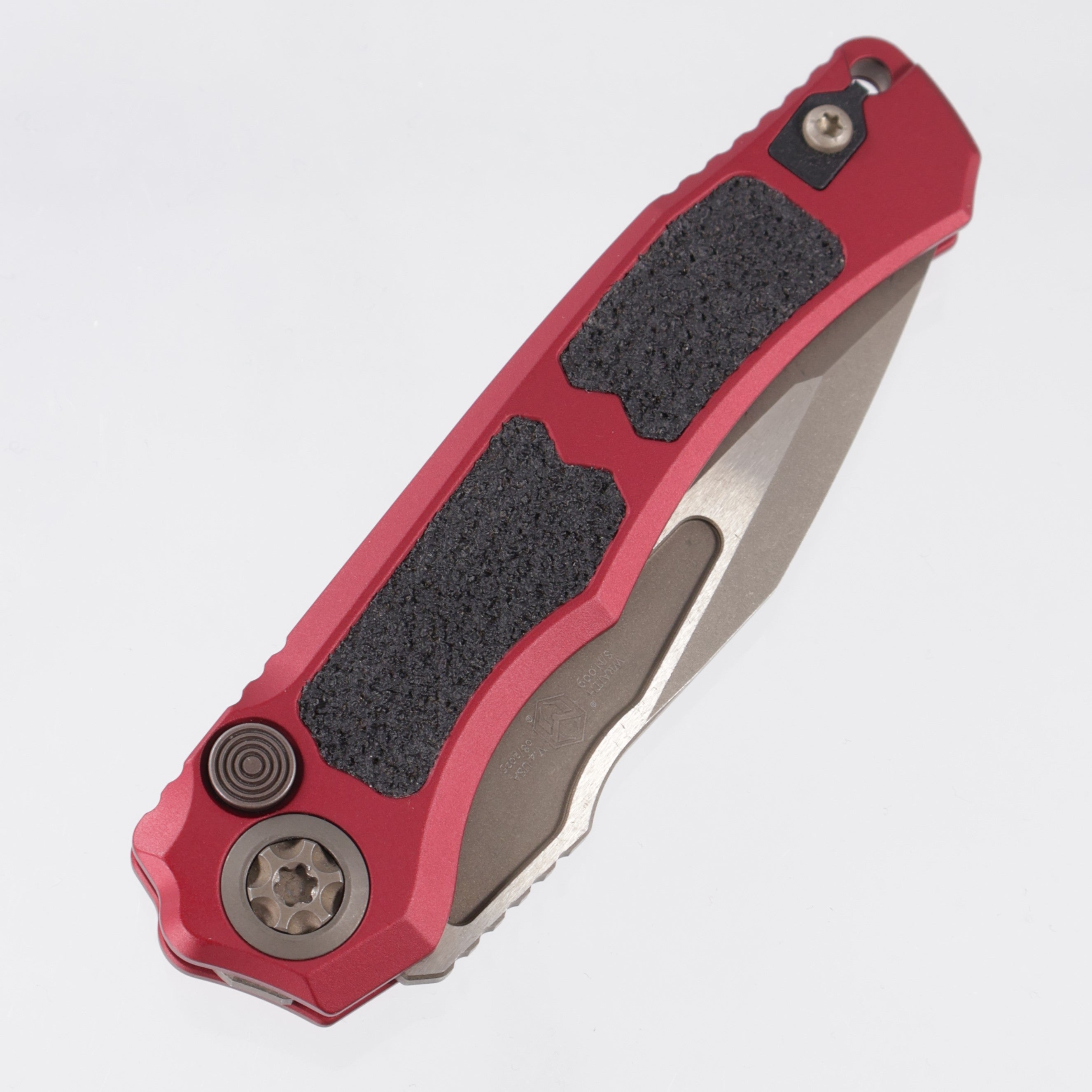 Heretic Wraith V4 Tanto - Red Aluminum - Bronze Magnacut - H100-7A-RD *PRE-OWNED*