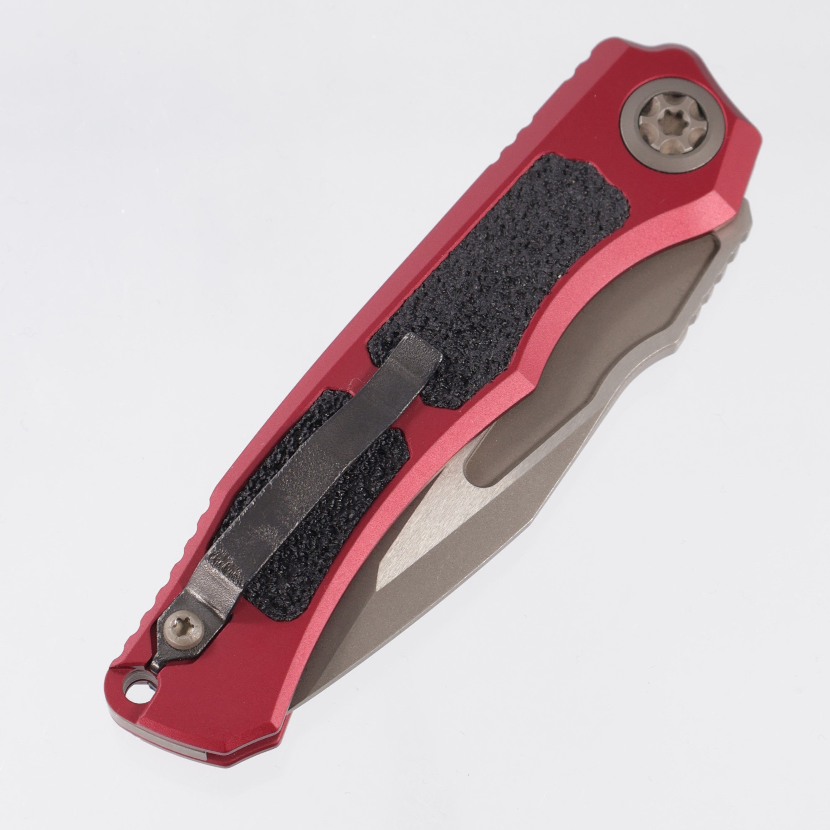 Heretic Wraith V4 Tanto - Red Aluminum - Bronze Magnacut - H100-7A-RD *PRE-OWNED*