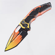 Heretic Medusa V3 Auto Tanto - Orange Cel-Shade - Cerakote Magnacut - H011-CS-OG *PRE-OWNED*