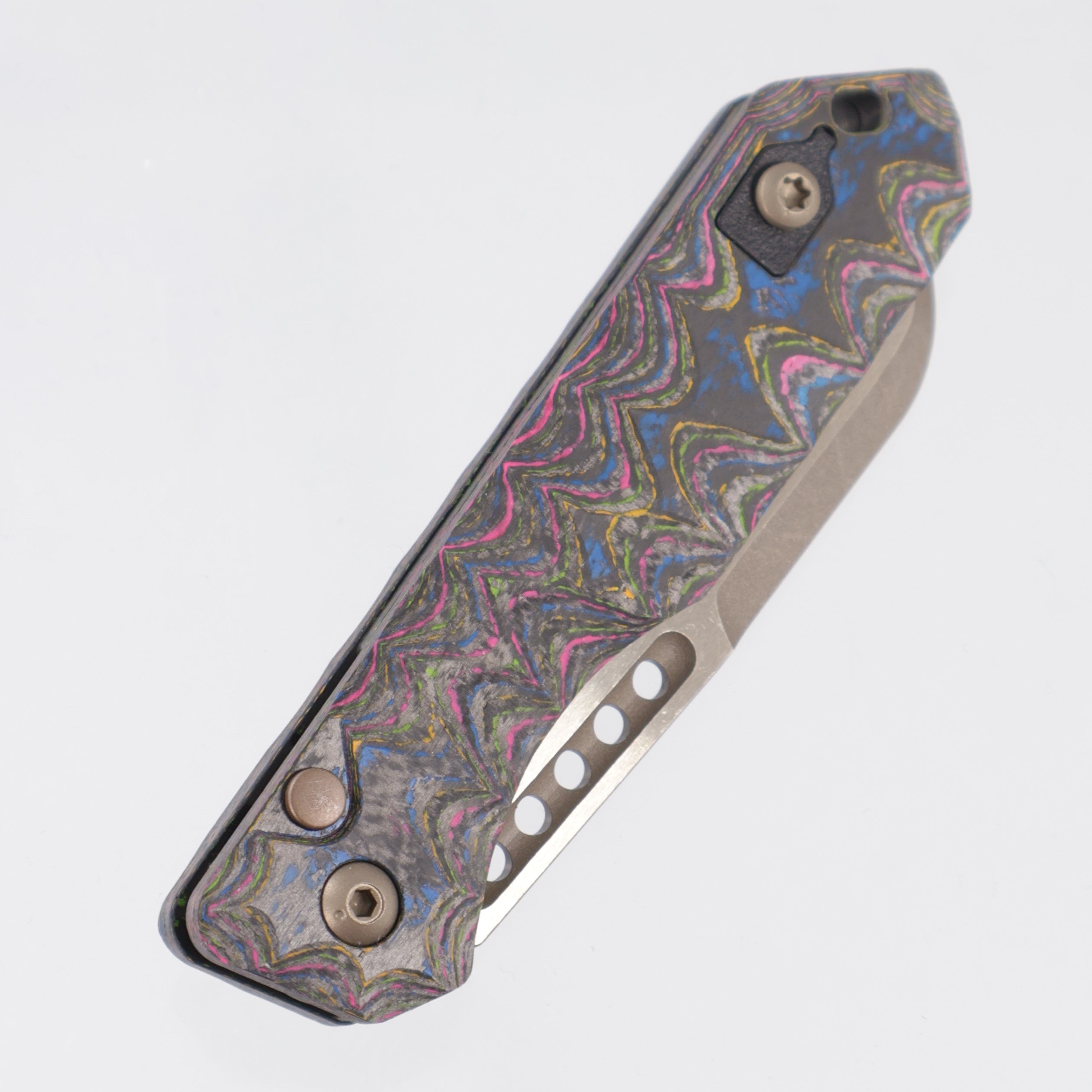 Heretic Jinn Auto - Sculpted 80s Camo Carbon - Bronze Full Serrate Magnacut - H113-7C-80CF - BROP Exclusive