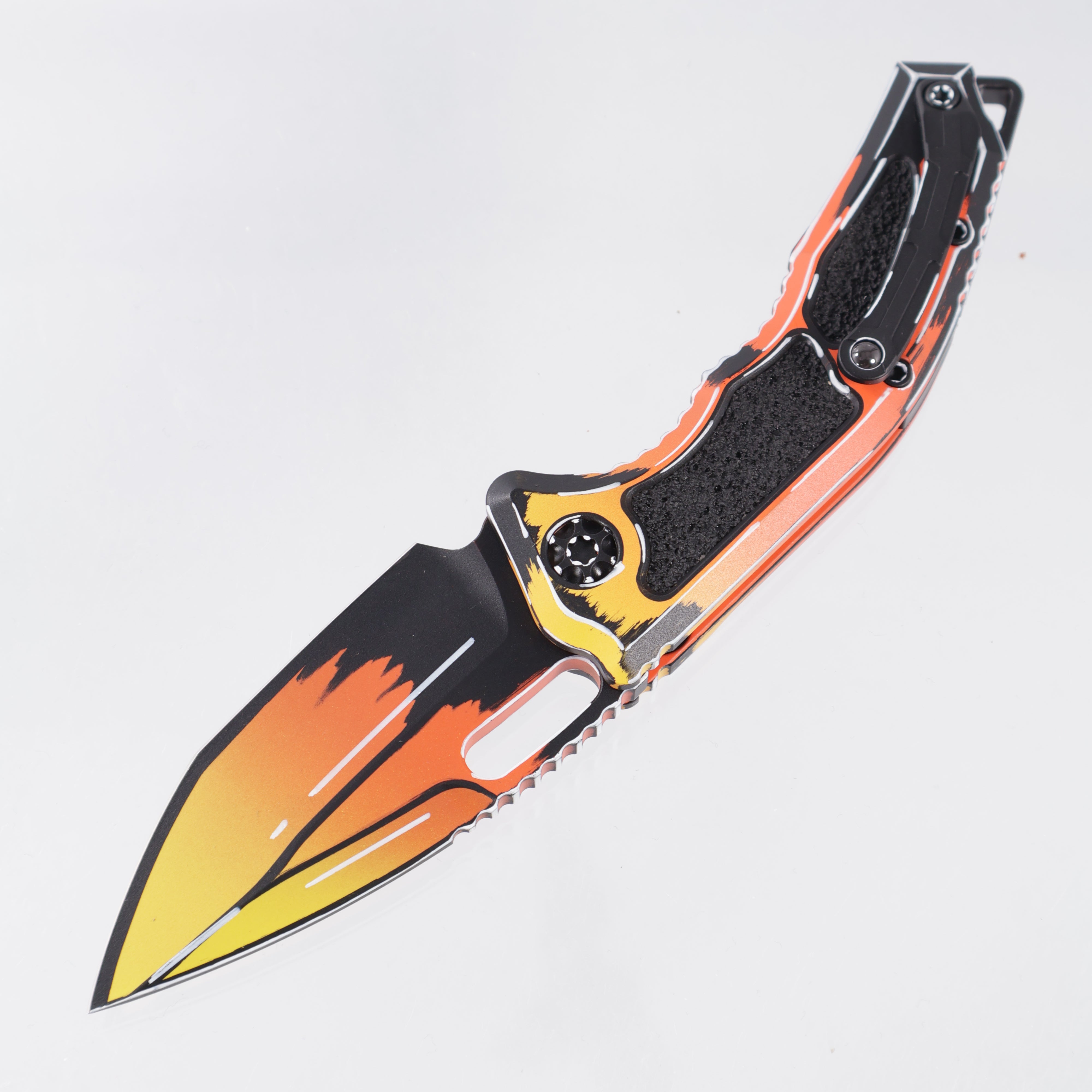 Heretic Medusa V3 Auto Tanto - Orange Cel-Shade - Cerakote Magnacut - H011-CS-OG *PRE-OWNED*
