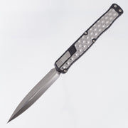 Heretic Cleric II Double Edge - Black Aluminum w/ Bubble Inlays - Stonewash Magnacut - H020-2A *PRE-OWNED*
