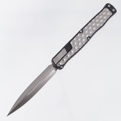 Heretic Cleric II Double Edge - Black Aluminum w/ Bubble Inlays - Stonewash Magnacut - H020-2A *PRE-OWNED*