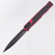 Heretic Cleric II Double Edge - Red Aluminum w/ Black Bubble Inlays - Black Tactical Magnacut - H020-4A-RED *PRE-OWNED*