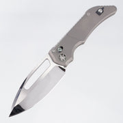Heretic Koschei Custom - Battleworn Titanium Scales w/ Abalone Buttons - High Polish M390 - S/N: 004