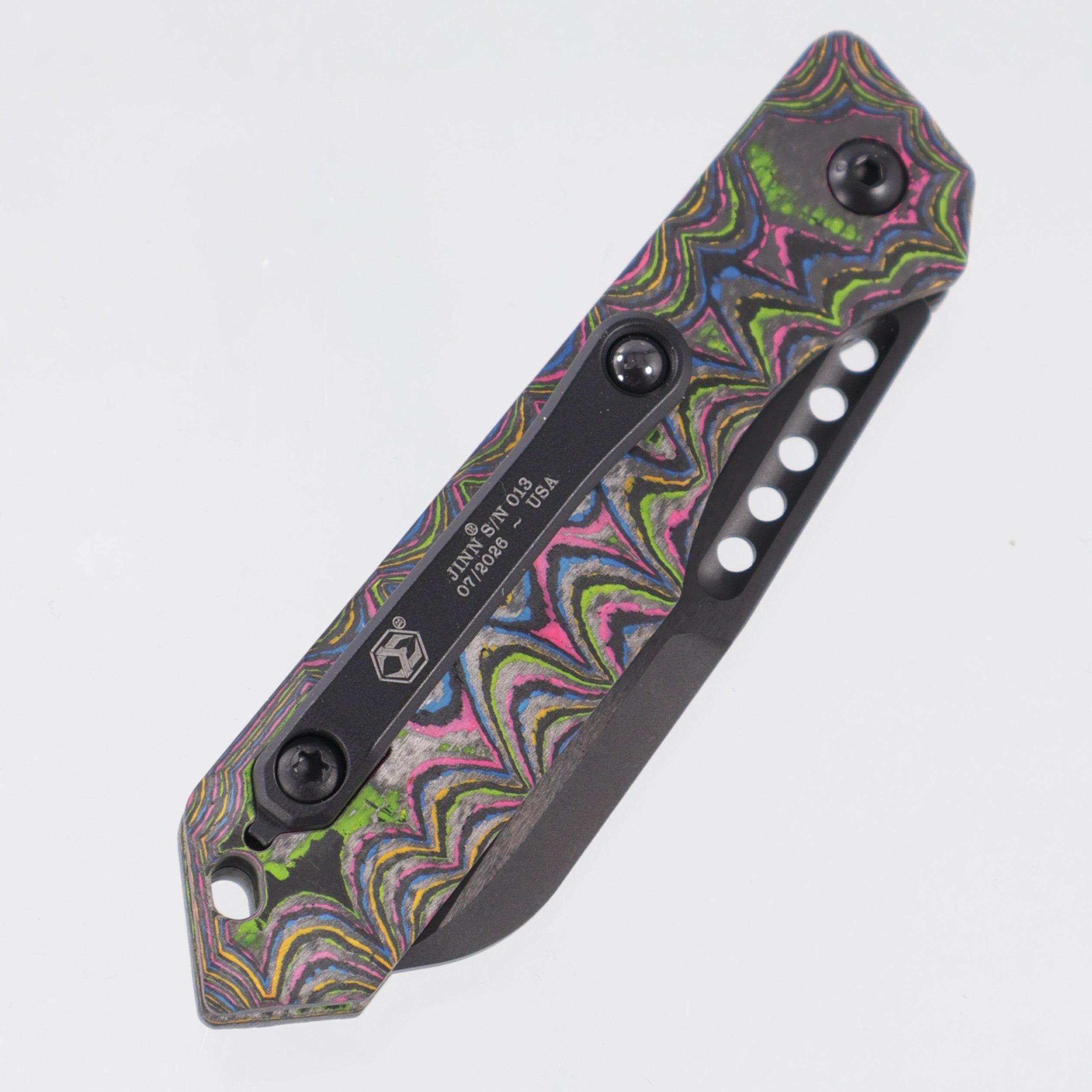 Heretic Jinn Auto - Sculpted 80s Camo Carbon - DLC Full Serrate Magnacut - H113-6C-80CF - BROP Exclusive