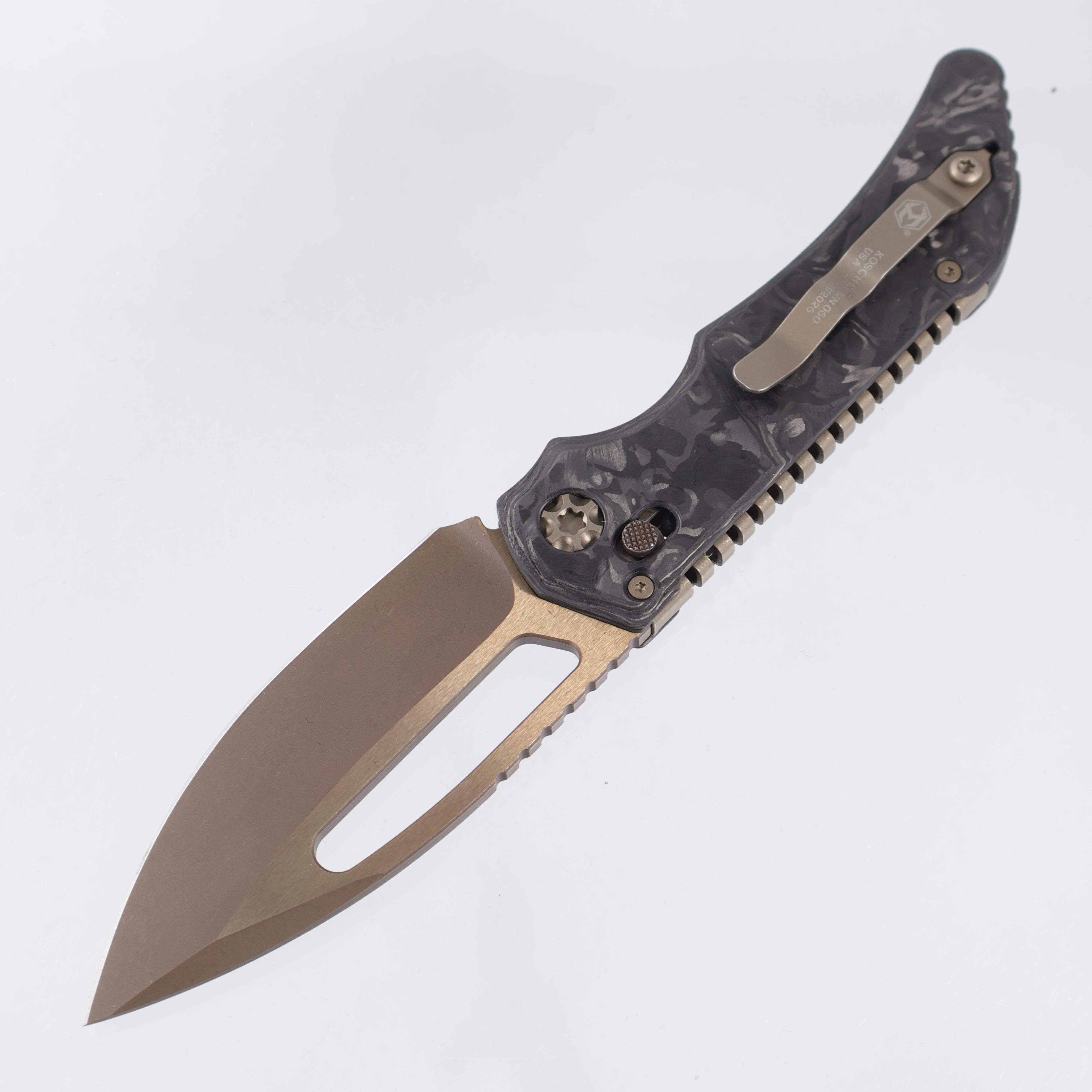 Heretic Koschei - Marbled Carbon Fiber Scales - Bronze Magnacut - H061-7A-MCF