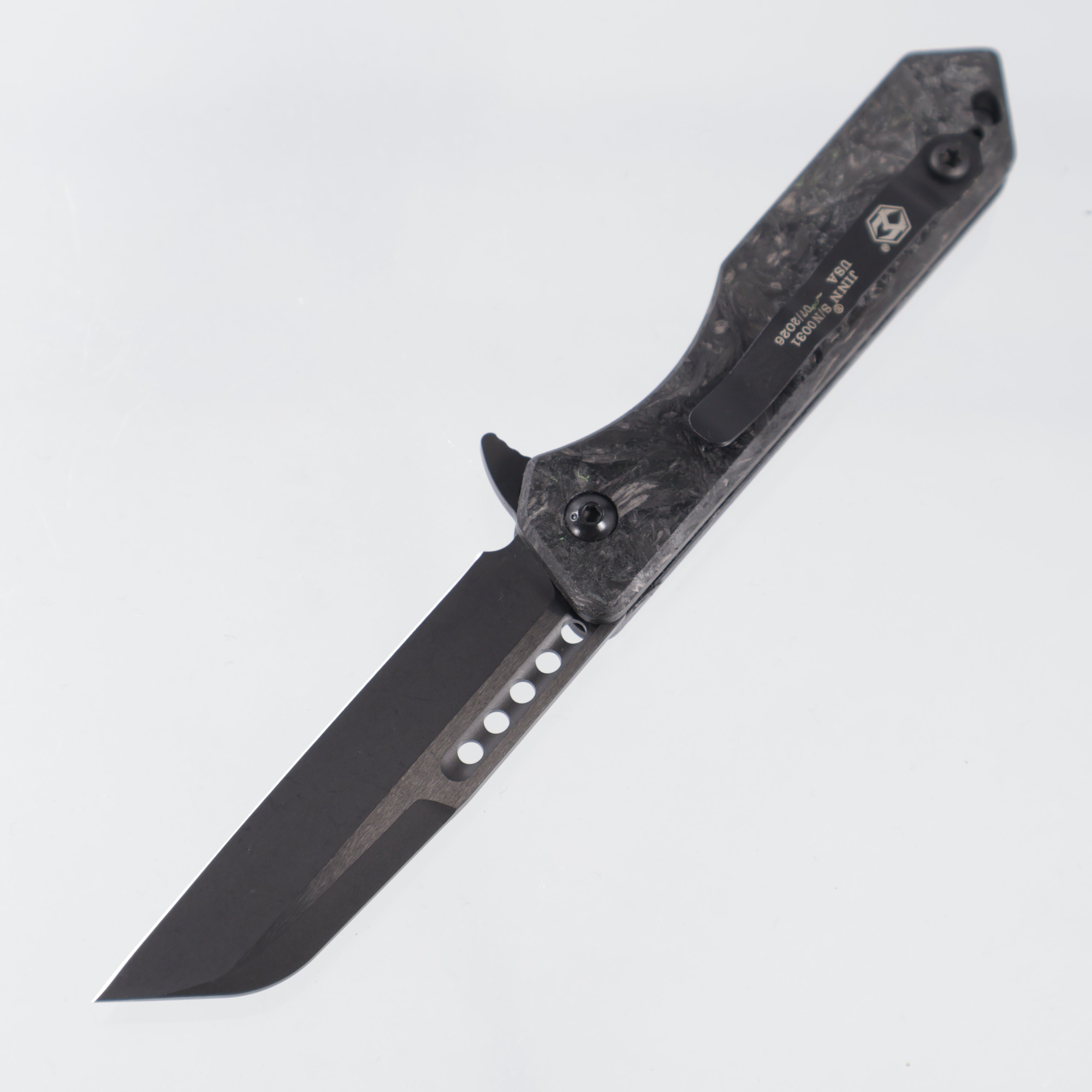 Heretic Jinn Manual - Marbled Glow Carbon Fiber - DLC Magnacut - H213-6A-MGCF