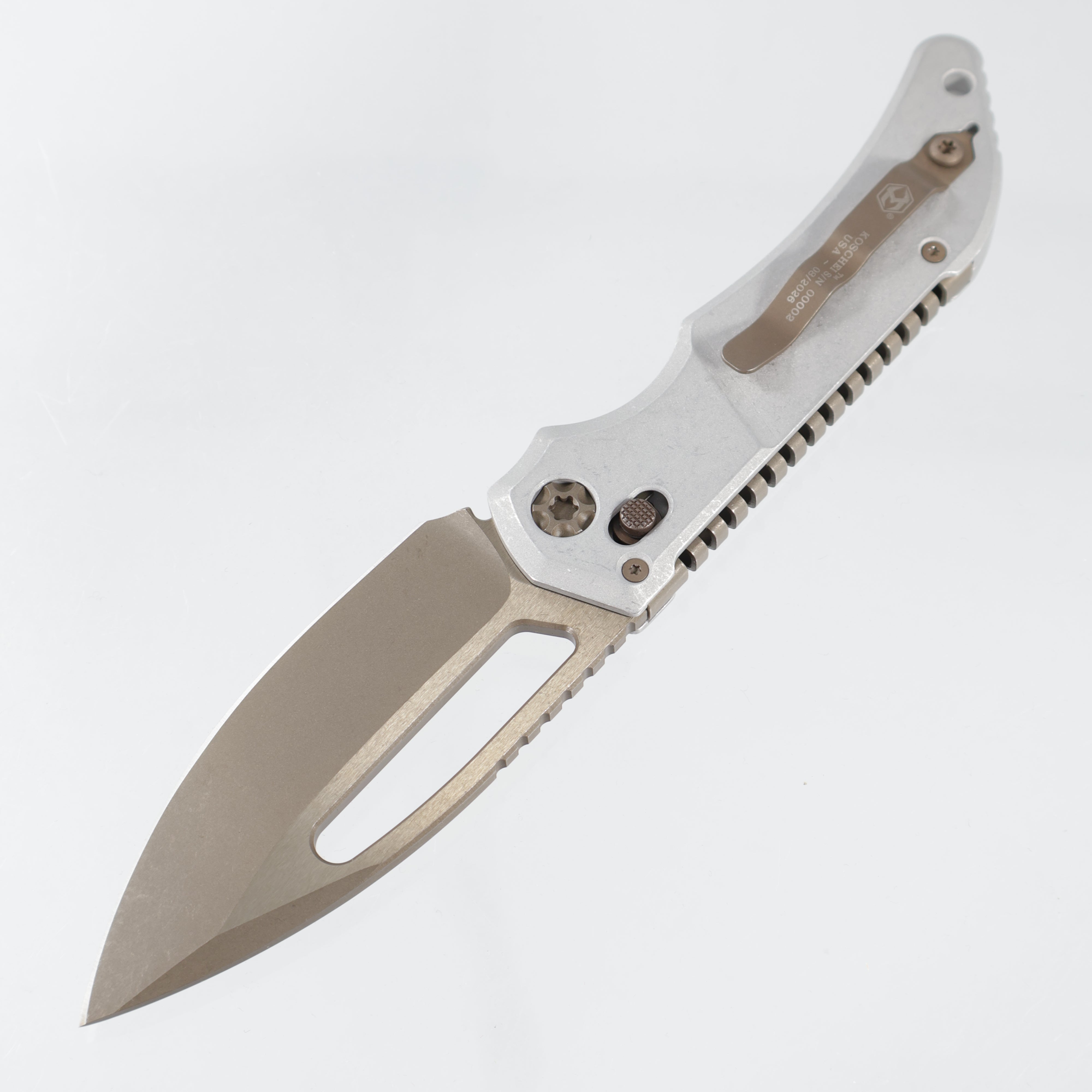 Heretic Koschei - Blizzardworn Aluminum w/ Bronze Hardware - Bronze Magnacut - H061-7A-BLZ
