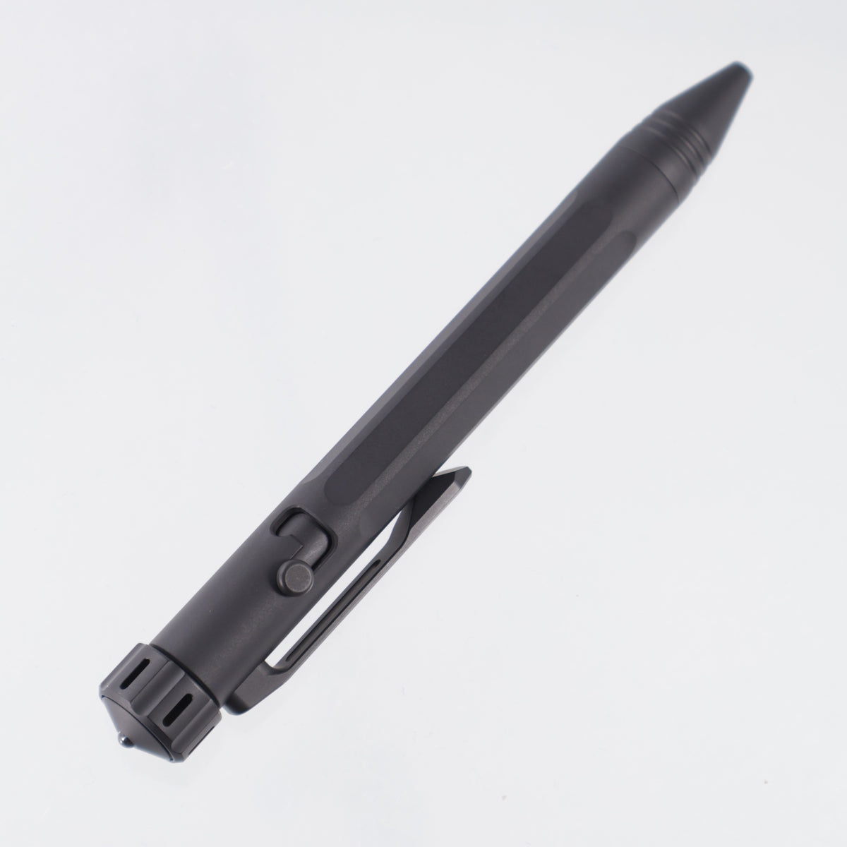 Hightron HP01B Vortron Bolt Action Pen - Black Coated Titanium w/ Fidget Spinner