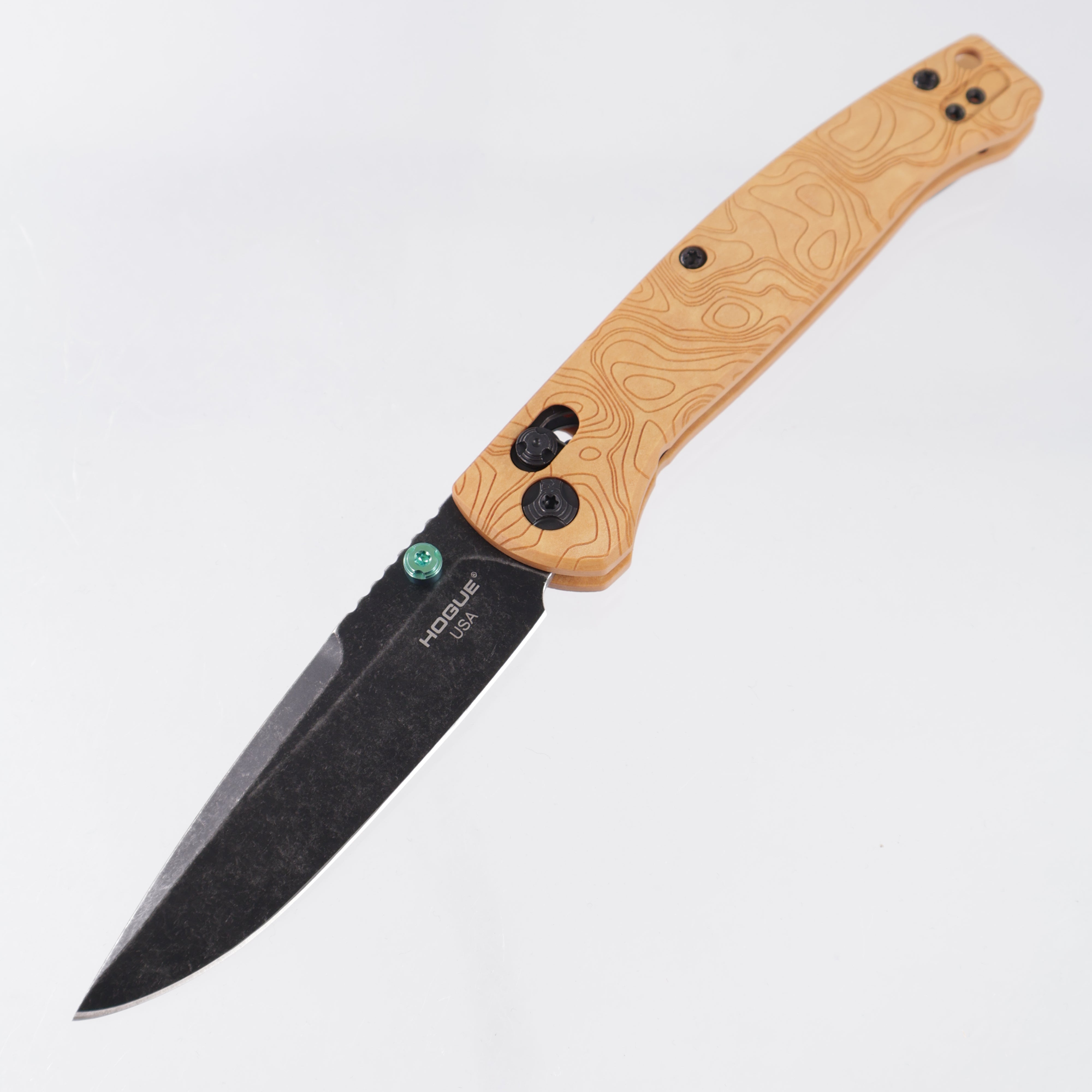 Hogue Mysto Wood - Maple Valley Richlite - Black Stonewash Magnacut - 24459
