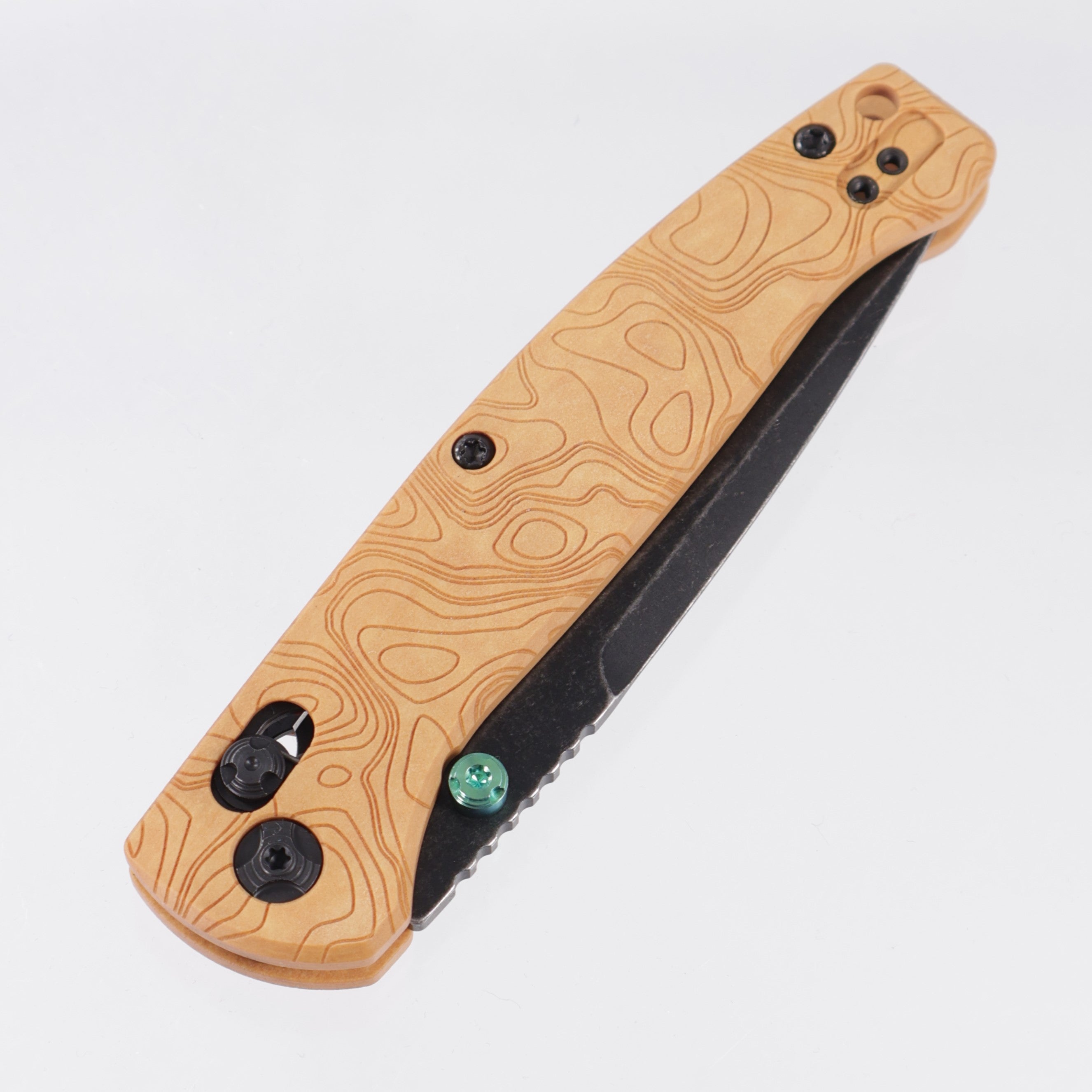 Hogue Mysto Wood - Maple Valley Richlite - Black Stonewash Magnacut - 24459