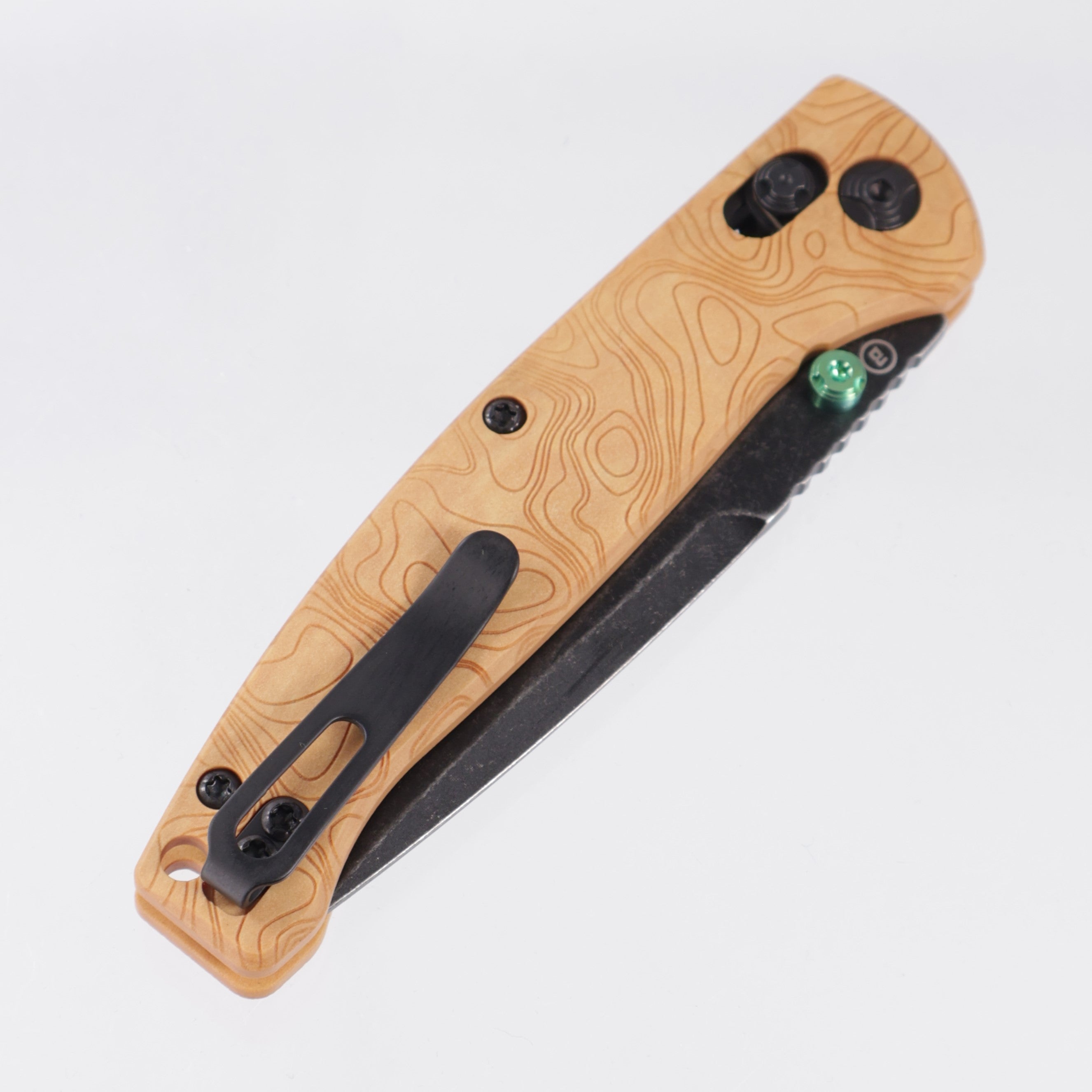 Hogue Mysto Wood - Maple Valley Richlite - Black Stonewash Magnacut - 24459