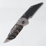 Hypercut Dharma Auto - Titanium w/ Black Glass Composite Inlay - Baker Forge Damascus - Zirconium Pivot - S/N: 0022 *PRE-OWNED*