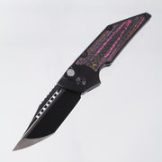 Hypercut Dharma Auto - DLC Titanium w/ Pop Camo Carbon Weave Inlays - DLC S45VN - DLC Ti Clip & Spacer, Zirc Pivot