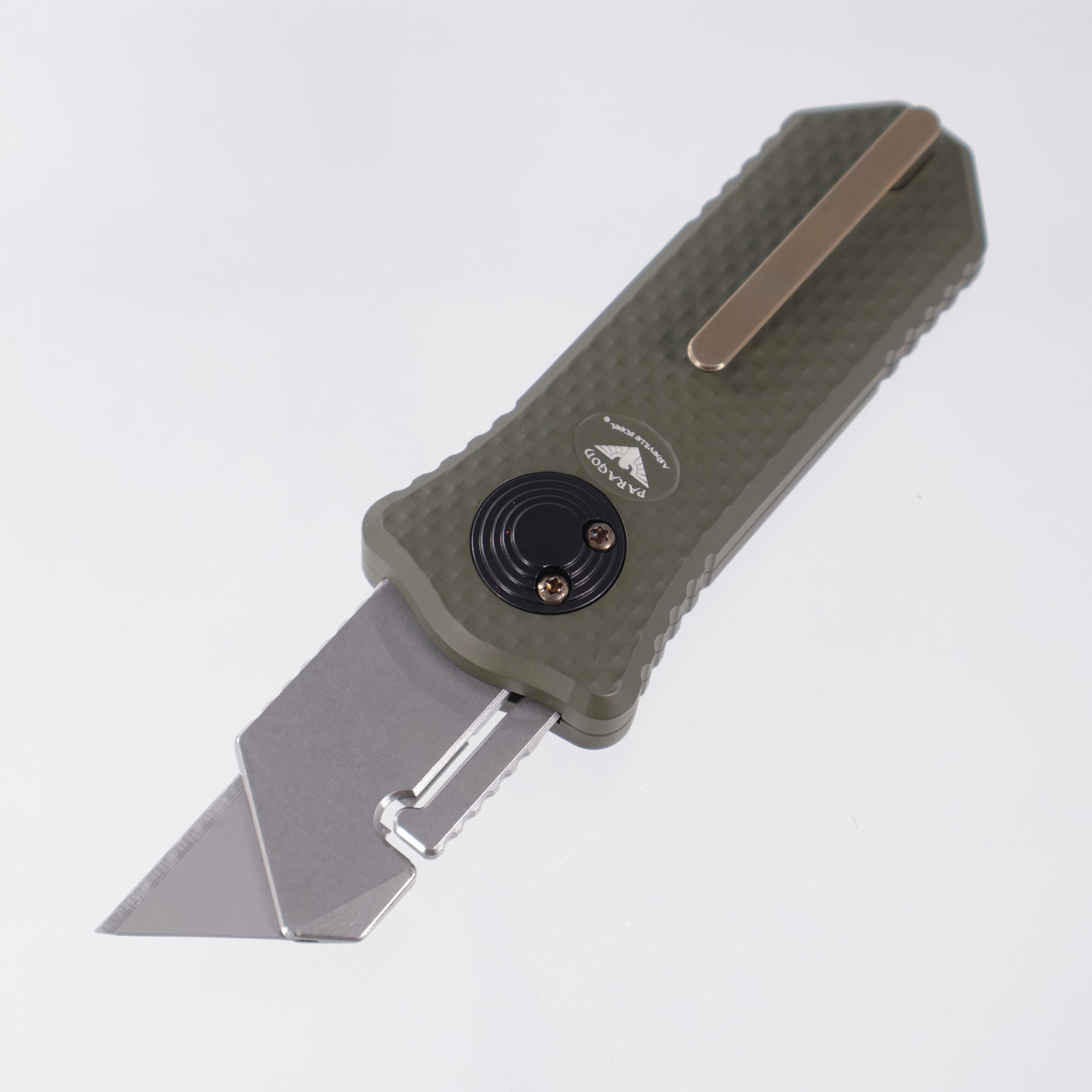 Hypercut x Paragon Oracle Gravity Razor - OD Green Cerakote Crosshatch Aluminum w/ Bronze Accents
