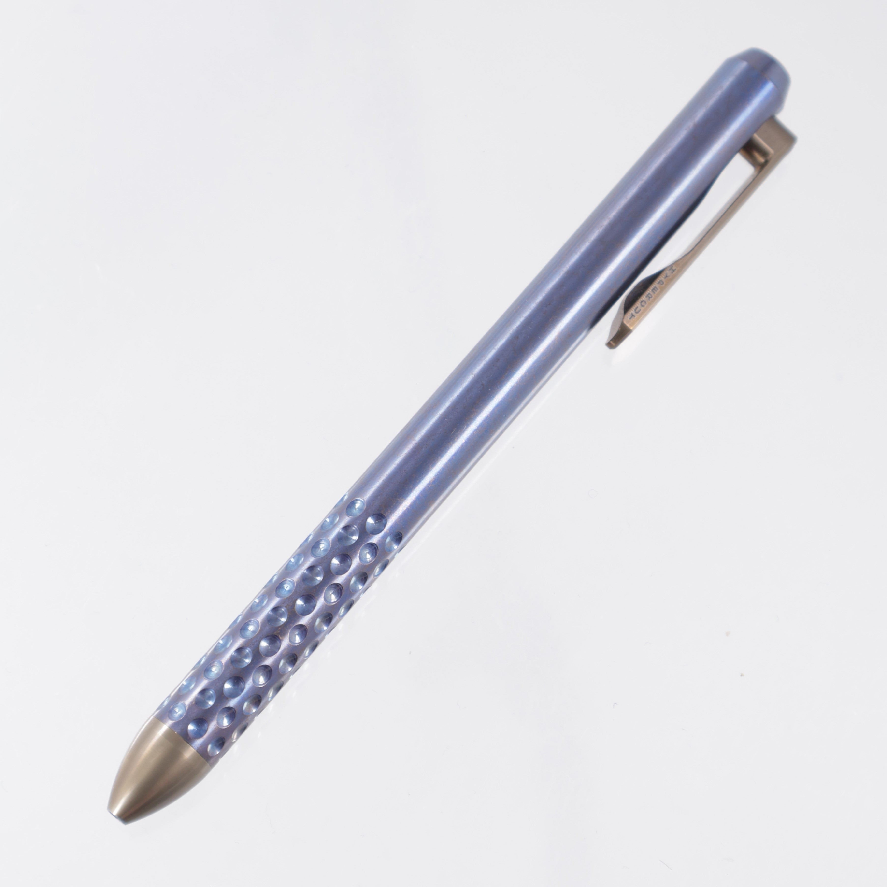 Hypercut Nackt Bolt Action Pen - Blue Titanium / Bronze Titanium