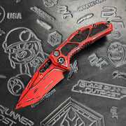 Heretic Knives Medusa Auto Recurve - Red Cel Shading H012-CS-RD
