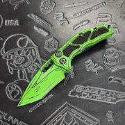 Heretic Knives Medusa Auto Recurve - Toxic Green Cel Shading H012-CS-TX