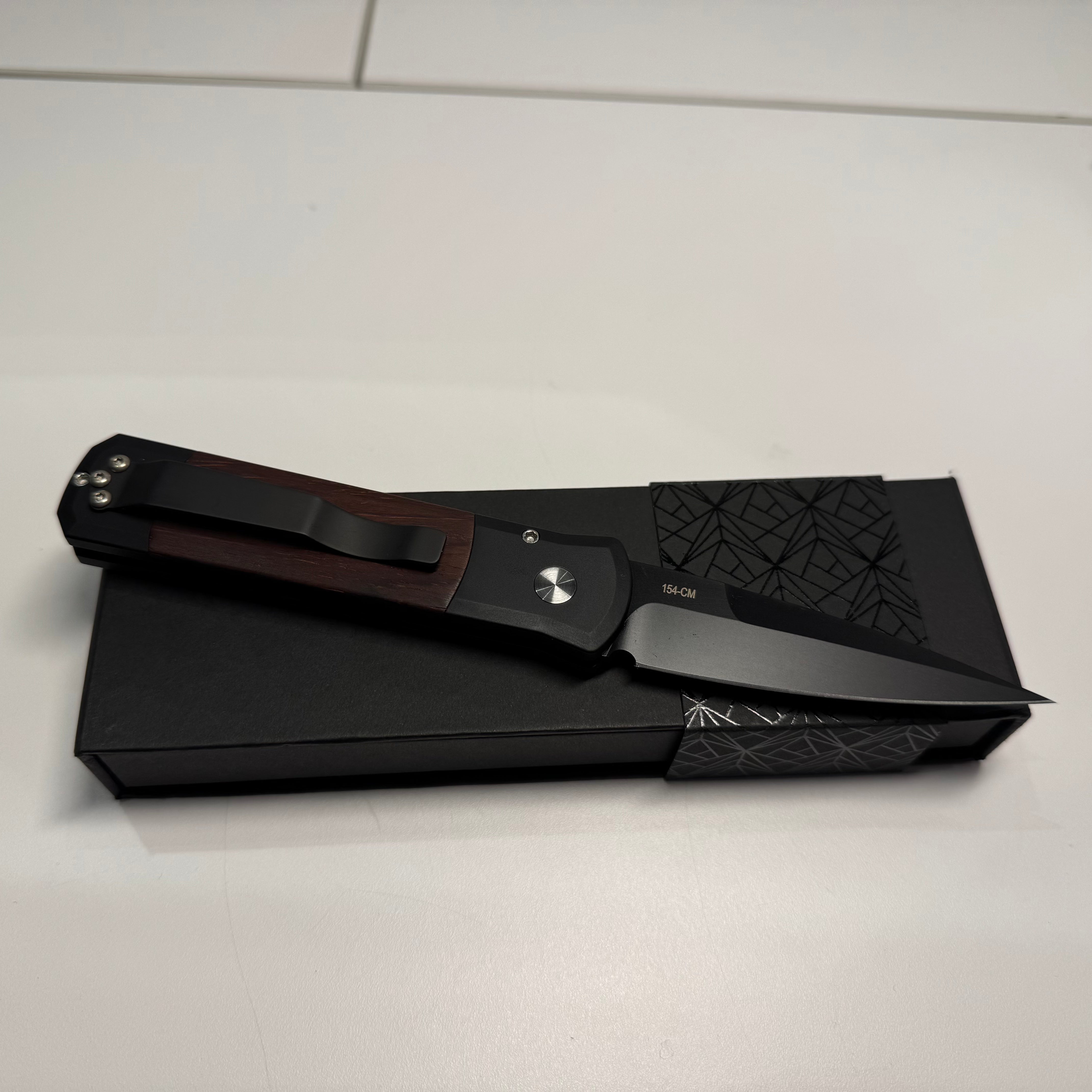 Protech Godson Cocobolo wood inlays 707-C