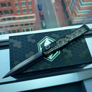 *BLEM* Heretic Cleric 2 Custom - Double Edge High Sheen DLC / Aluminum Chassis w/ Diamondback Rattlesnake inlays / Desert Ironwood Button Inlay / DLC hardware