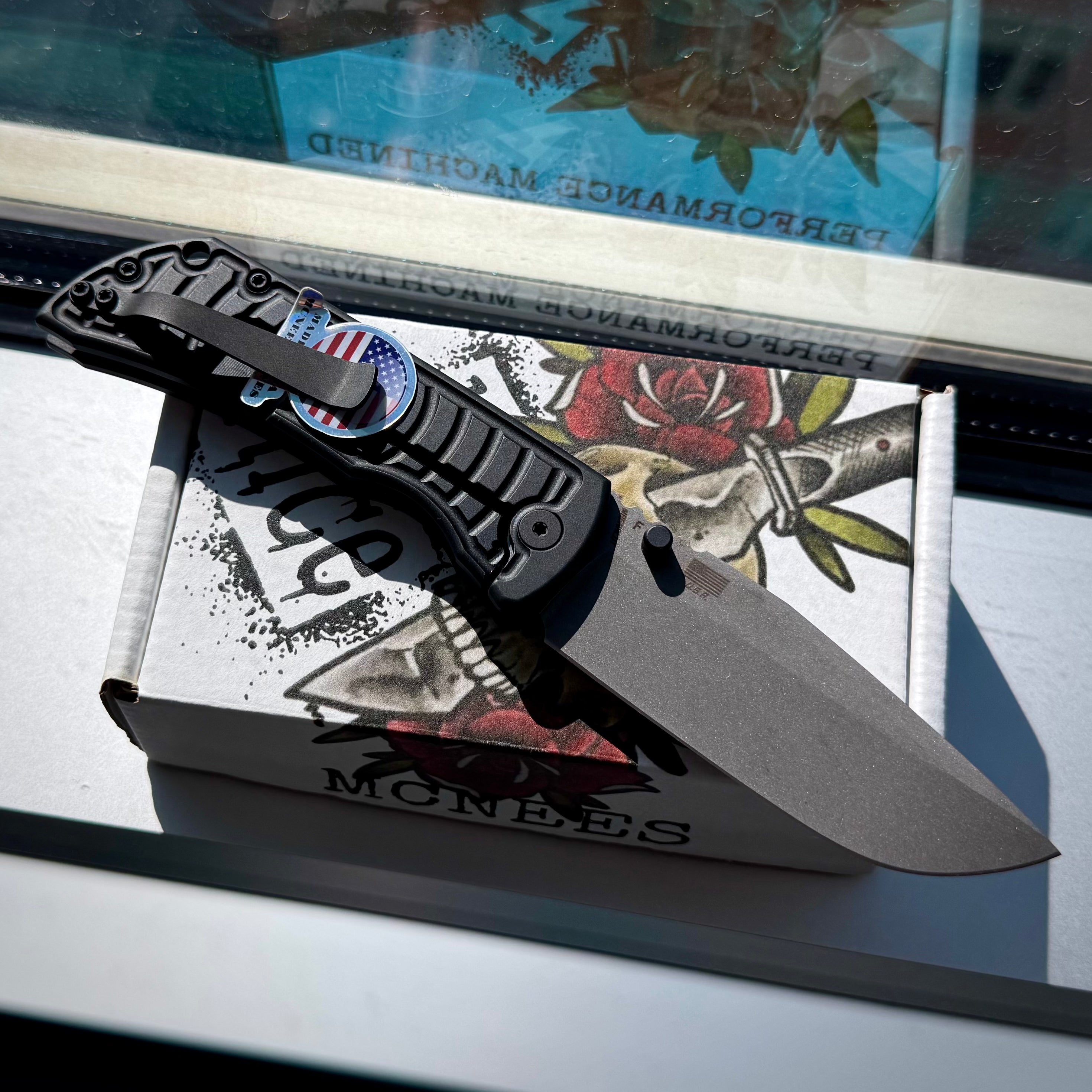 McNees Knives PM Mac 2 3.5” Gen2 Drop Point - Blackout Shockwave