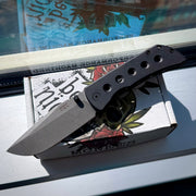 McNees Knives PM Mac 2 3.5” Gen2 Drop Point - Blackout Speedholes