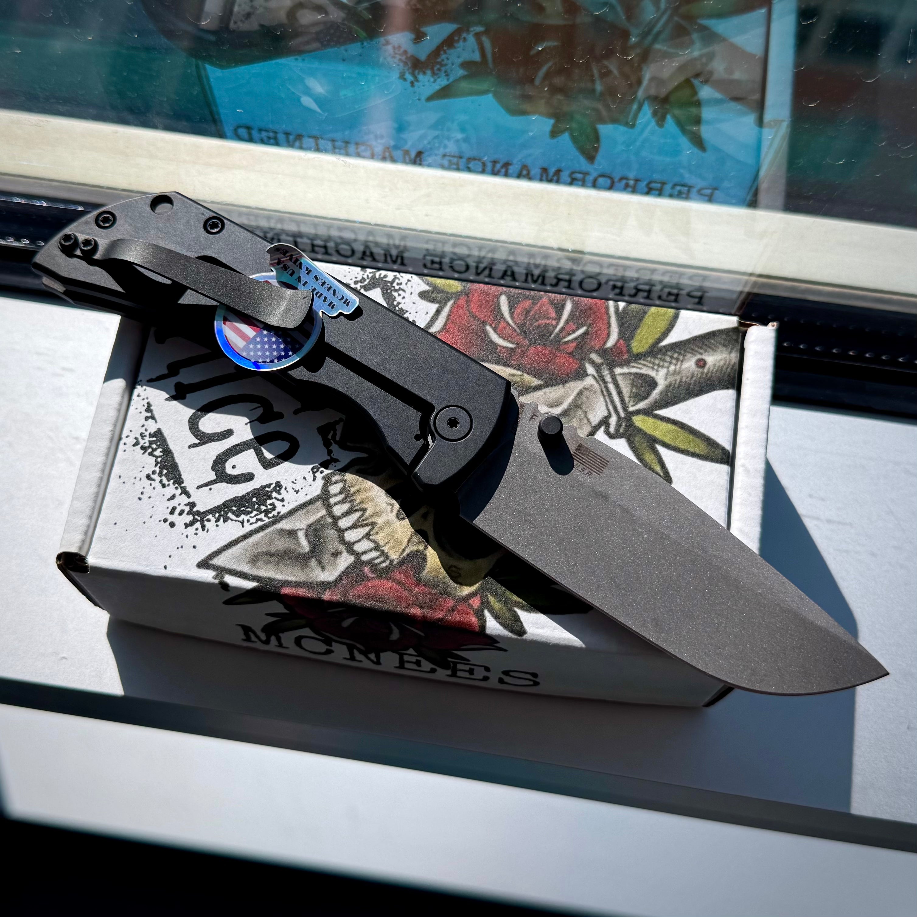 McNees Knives PM Mac 2 3.5” Gen2 Drop Point - Blackout Speedholes