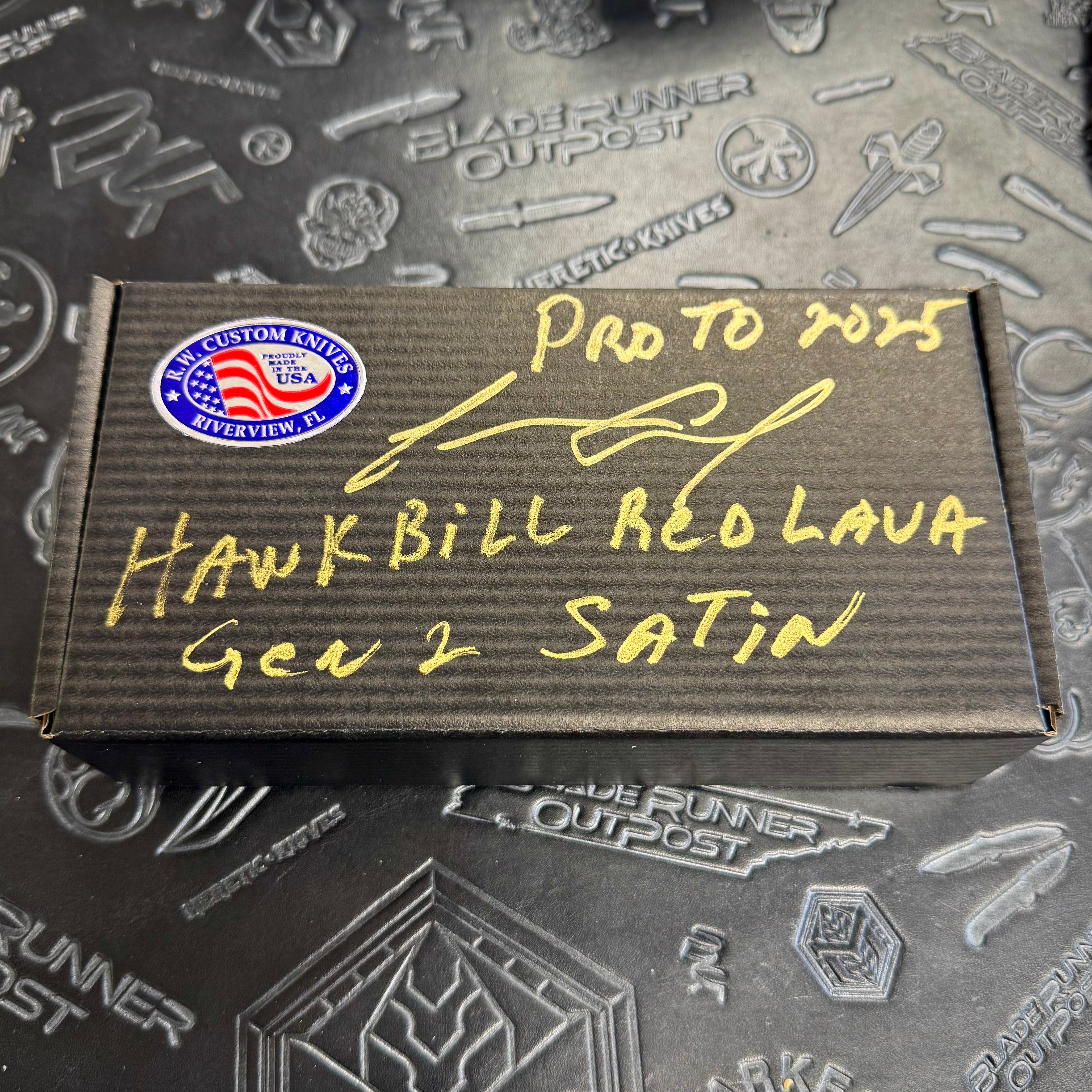 Reese Weiland x Todd Smith Hawkbill Gen2 Proto - Red Lava - Satin/Rockgrind Nitro-V