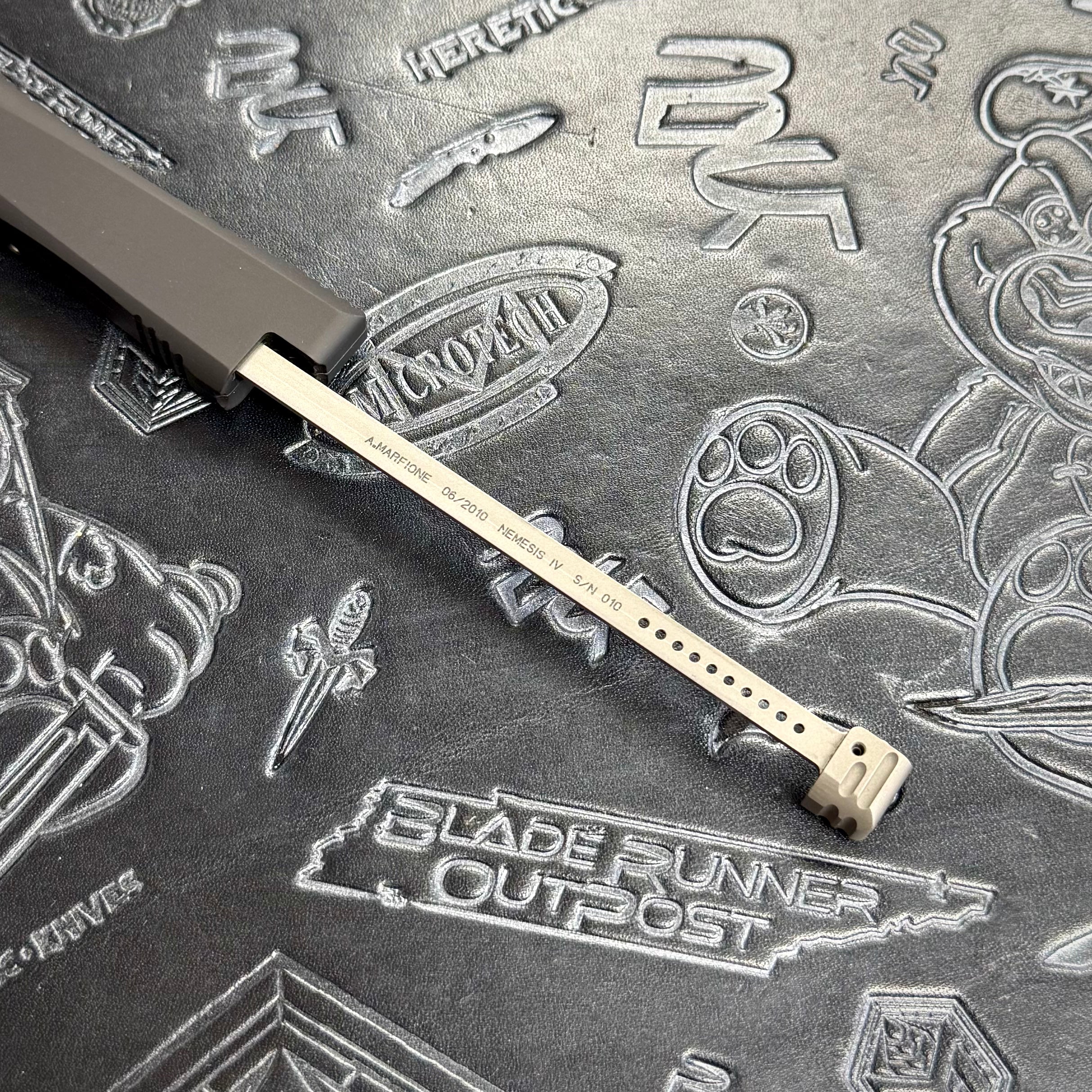 Marfione Custom Nemesis IV - Handground Bead Blast blade - S/N: 010