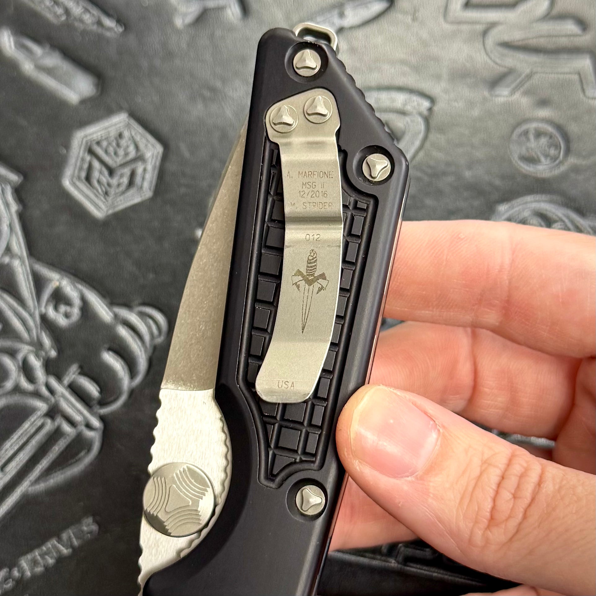 Marfione Custom MSG-2 D/A- Two-Tone Stonewash - S/N: 012 - Top Swedge sharped by Tony Marfione