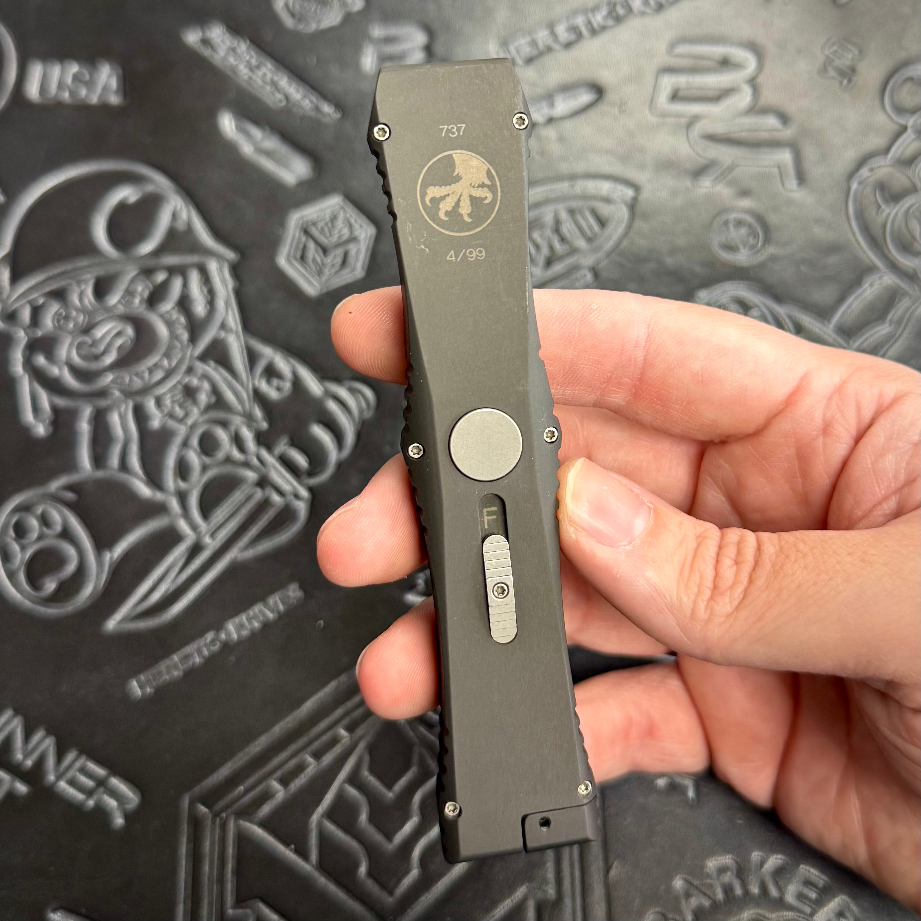Microtech Nemesis III - Brend Grind Hand Satin - Partial Serrate - S/N: 737