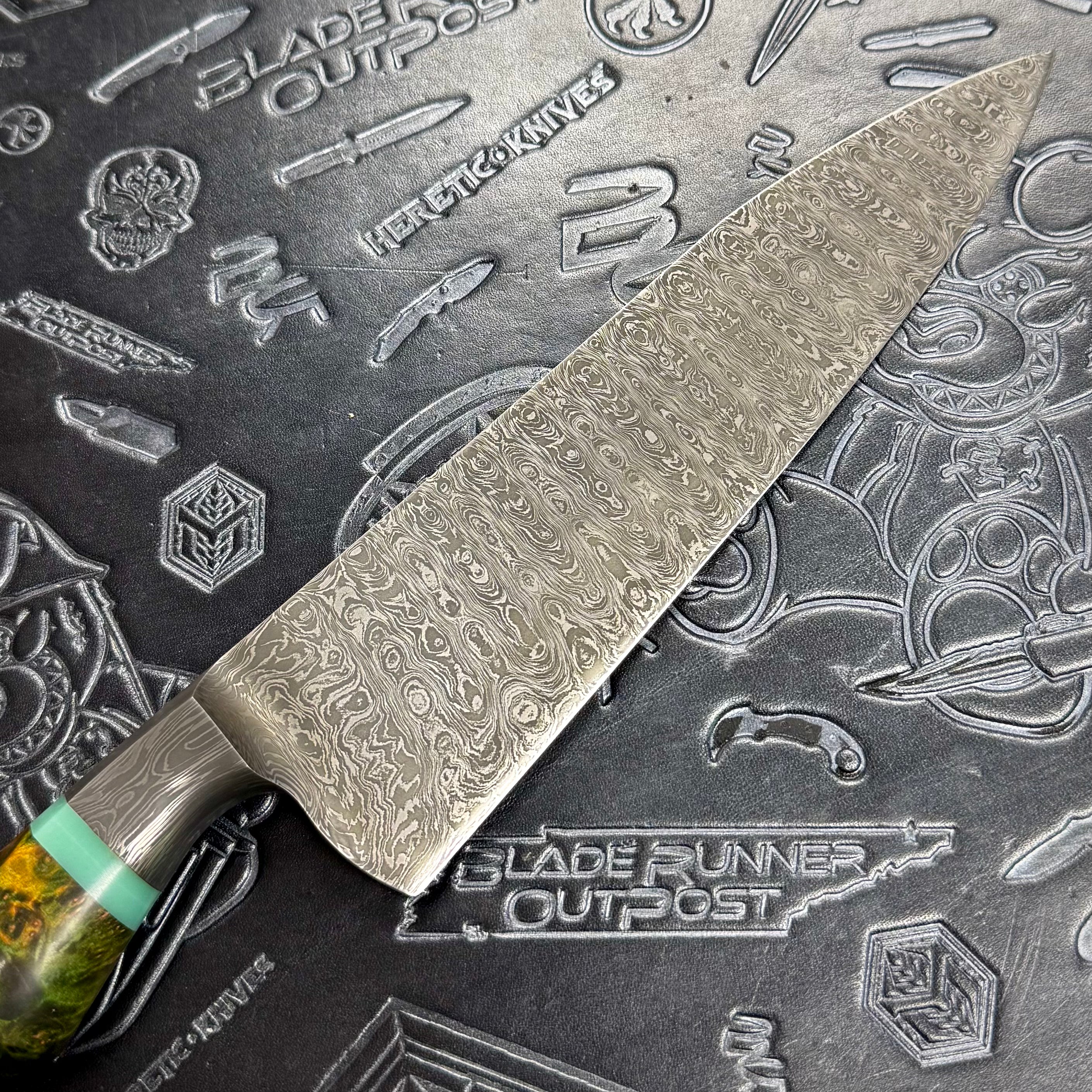 Jason Knight Hand Forged Damascus Kitchen Knife