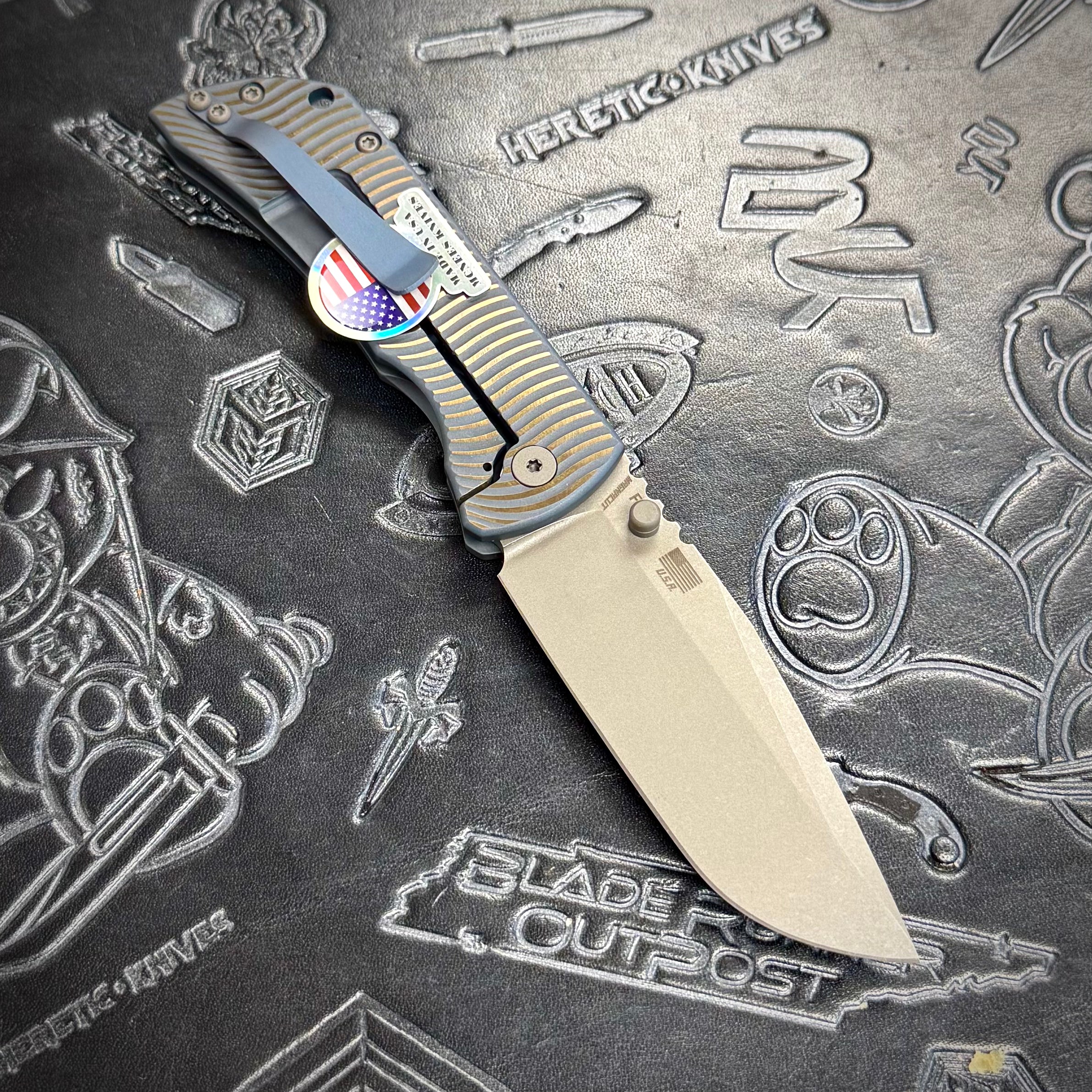 McNees Knives PM Mac 2 3.5” Gen2 Drop Point - Matte Blue/Bronze Swerve