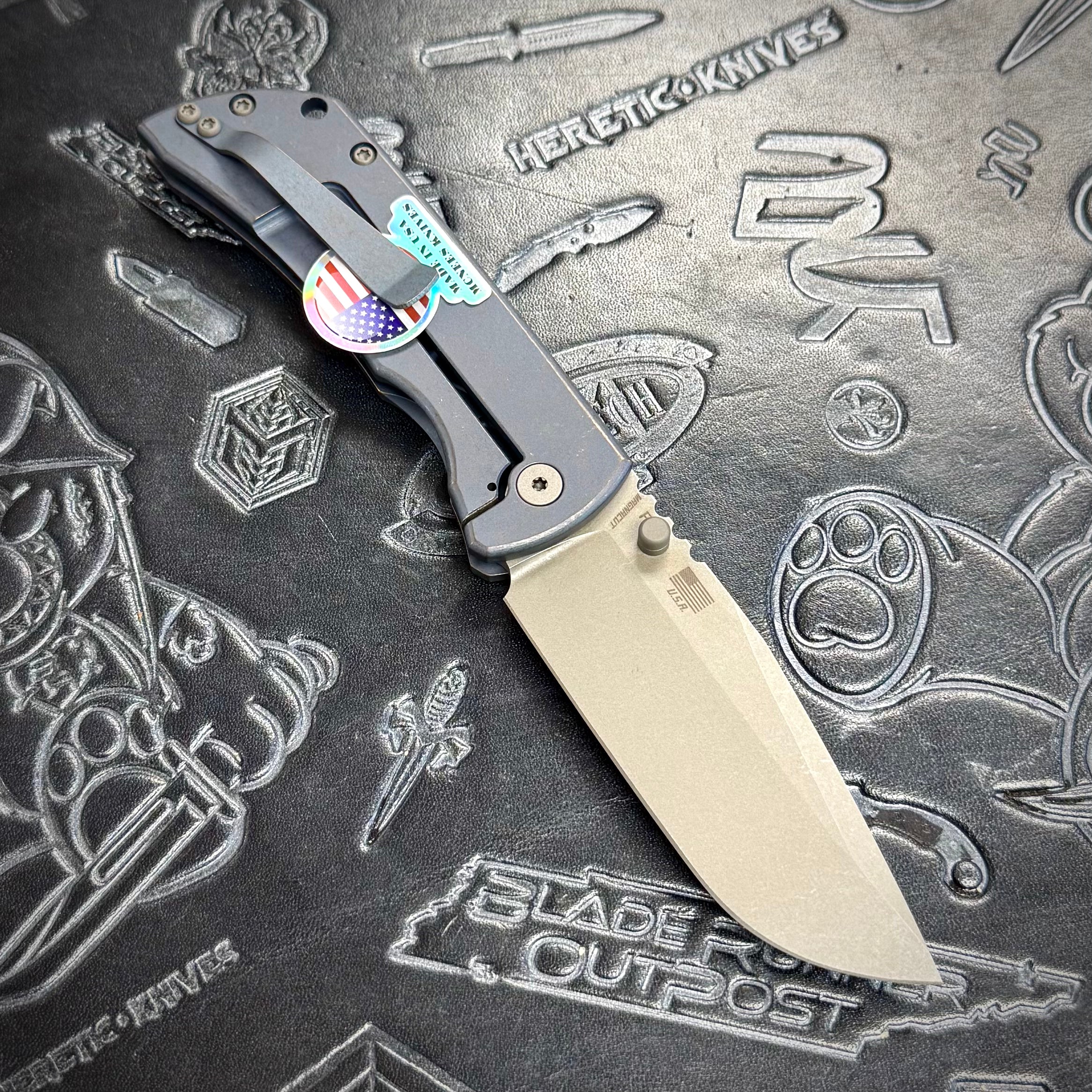 McNees Knives PM Mac 2 3.5” Gen2 Drop Point - Atomic Blue/Bronze