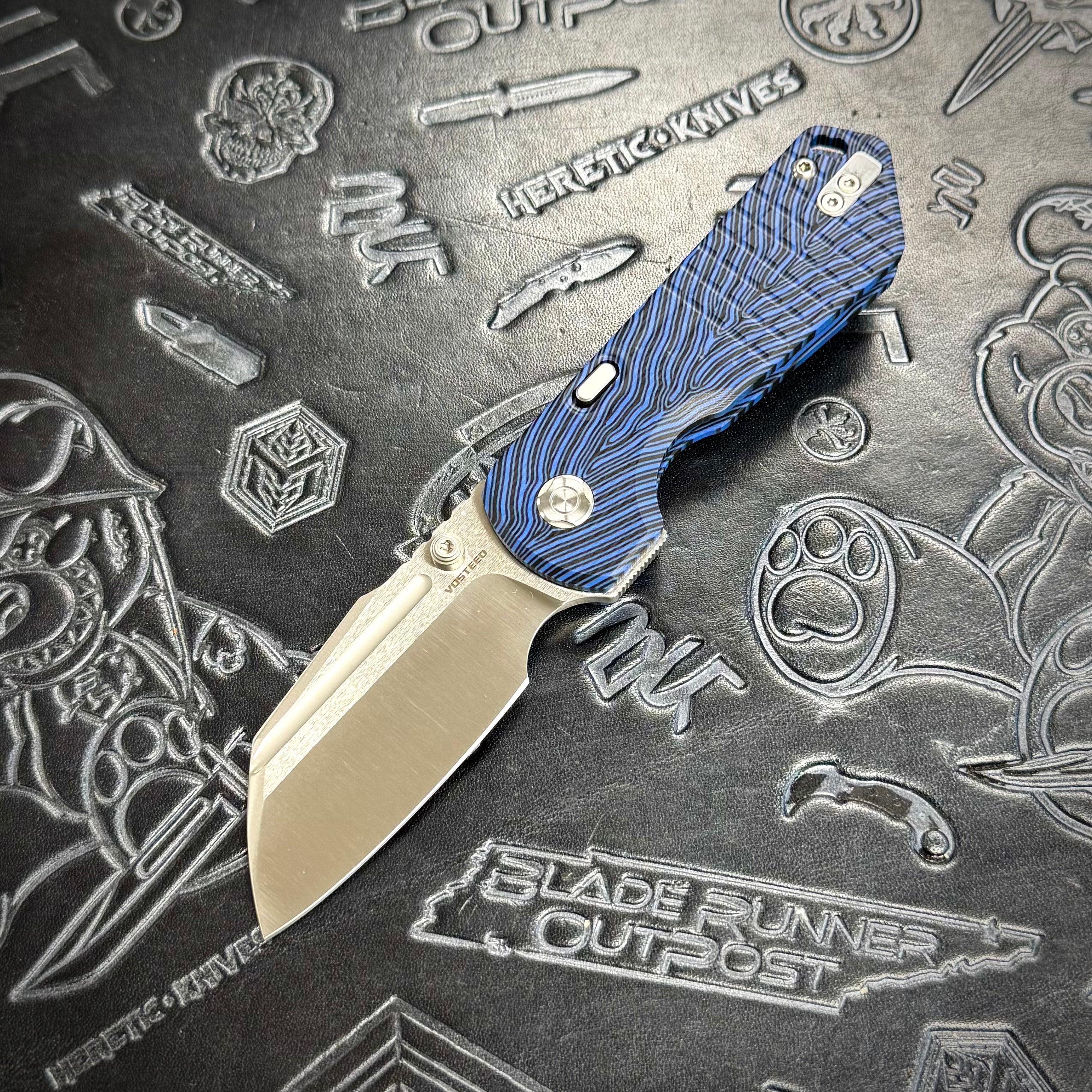 Vosteed Hedgehog - Blue/Black G10 - Satin S35VN - A1302