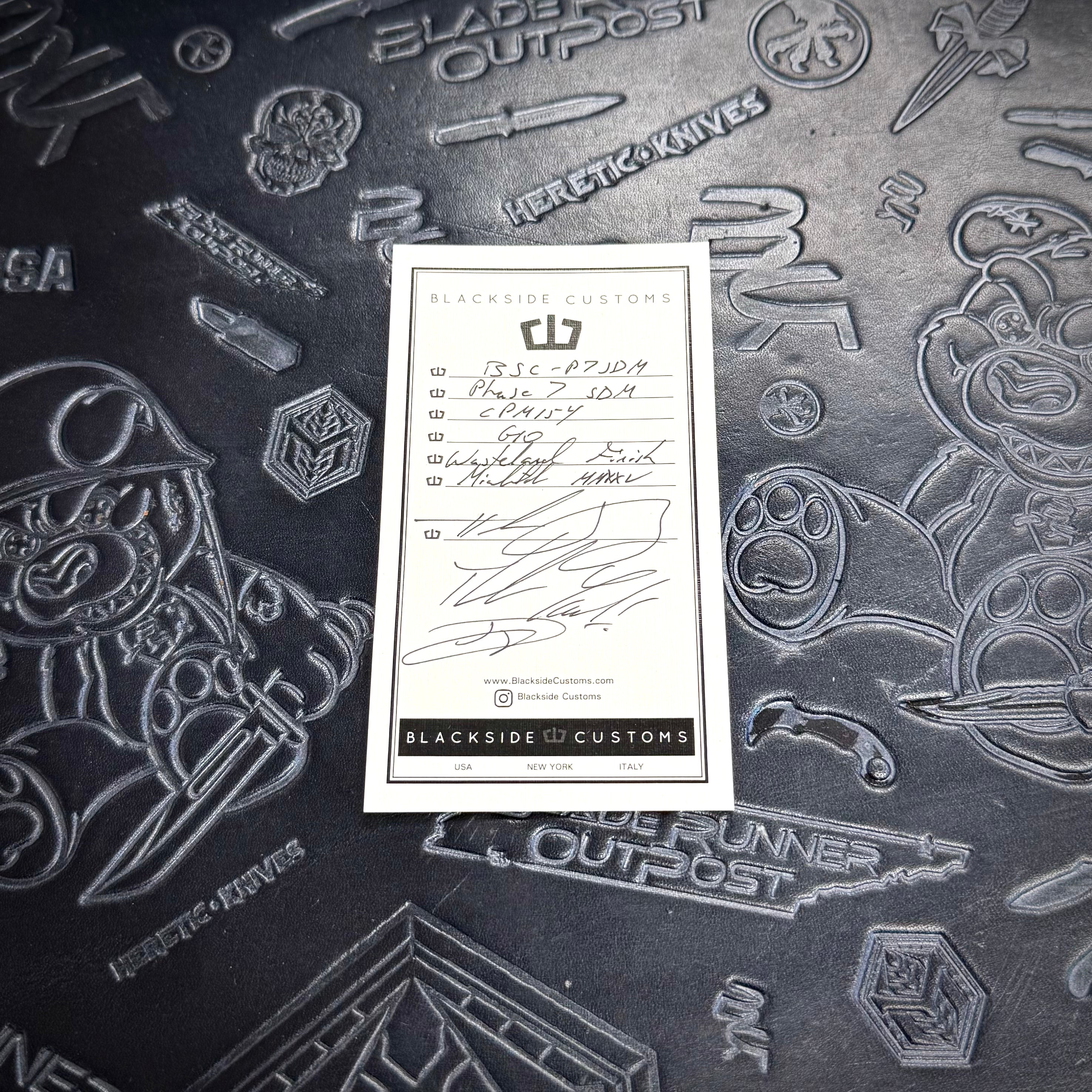 Blackside Customs - Phase 7 SDM - Wasteland finish 154CM - Black G10