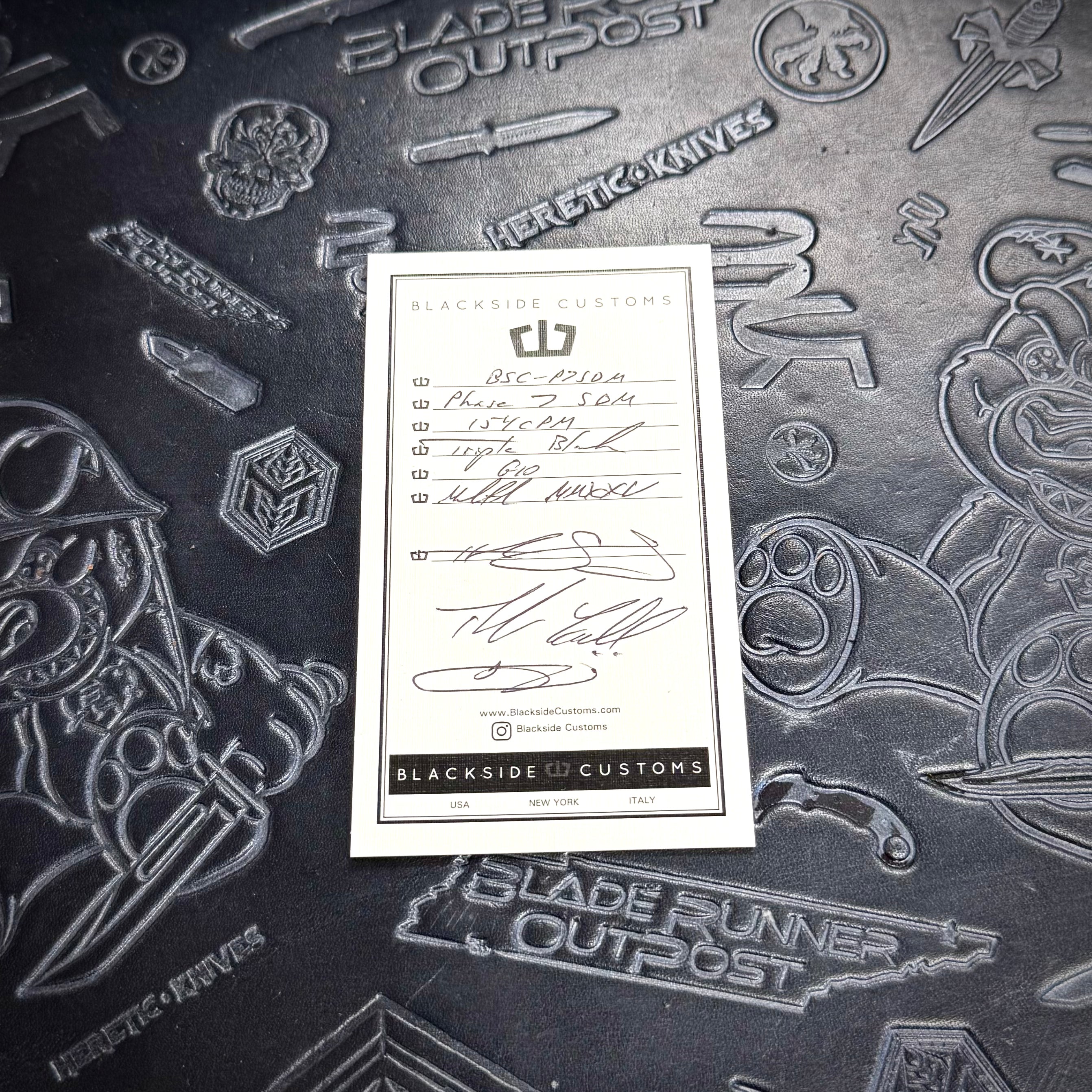 Blackside Customs - Phase 7 SDM - Triple Black 154CM - Black G10