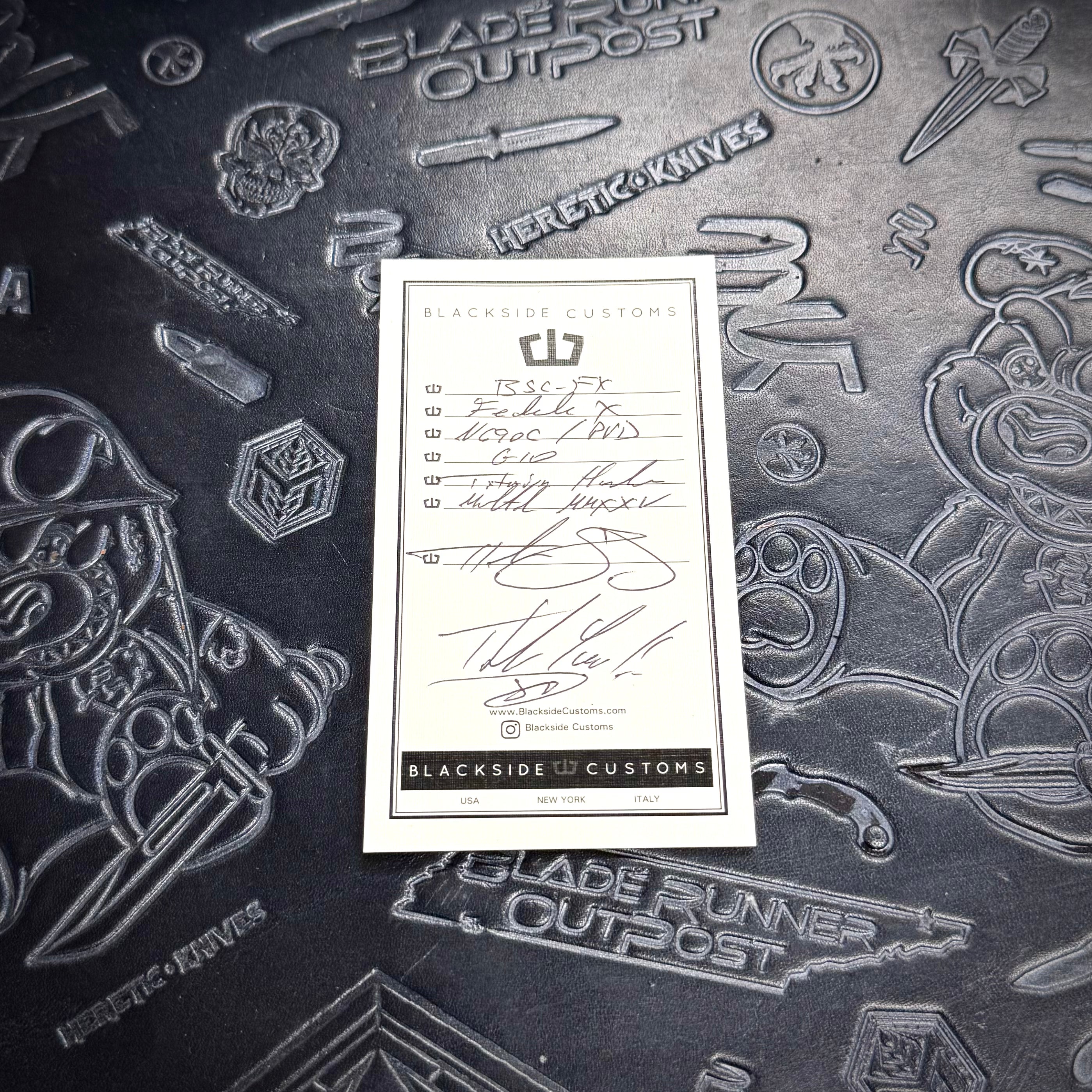 Blackside Customs - Fedele X - Black Coated N690 - OD Green G10