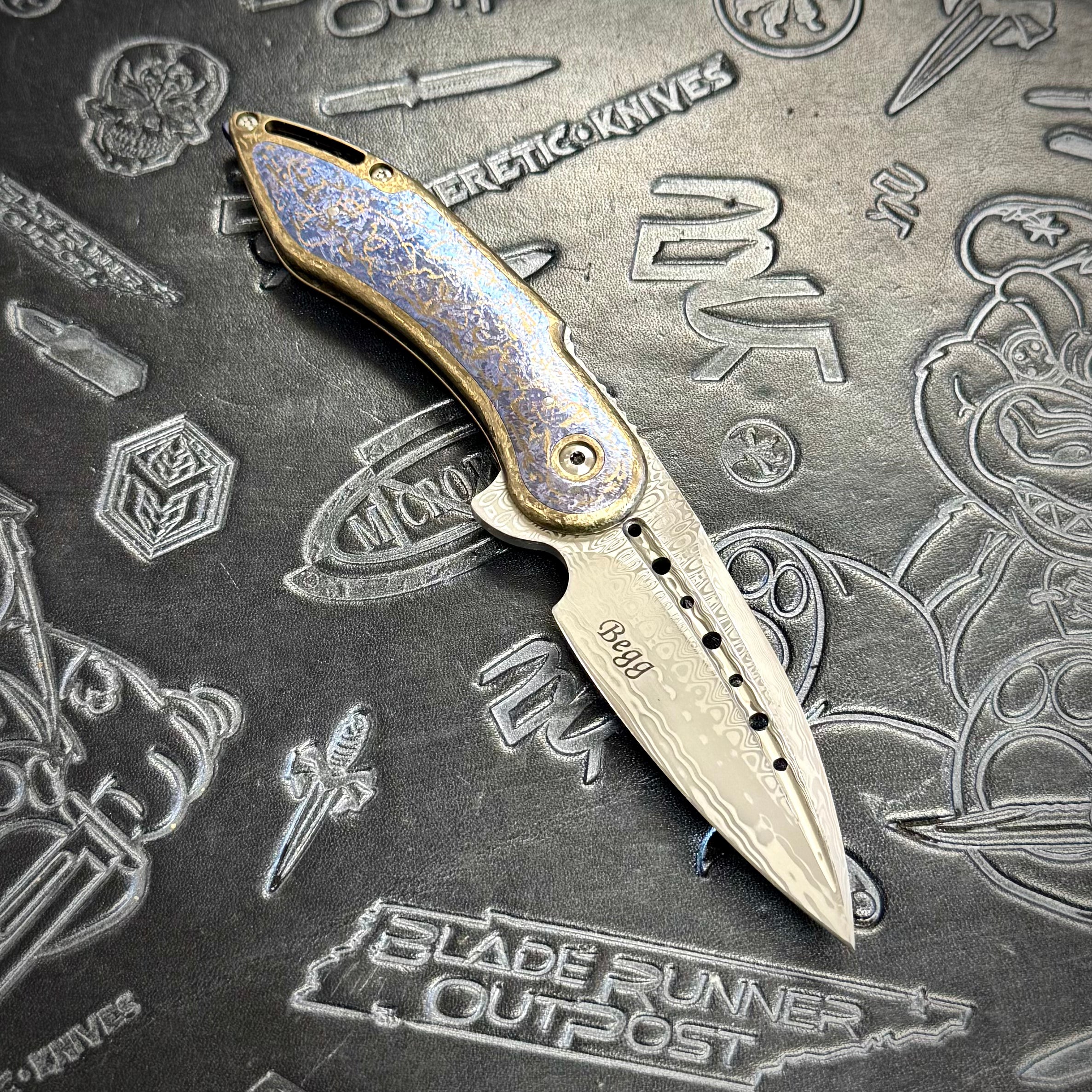 Todd Begg Glimpse Friction Folder - Damasteel