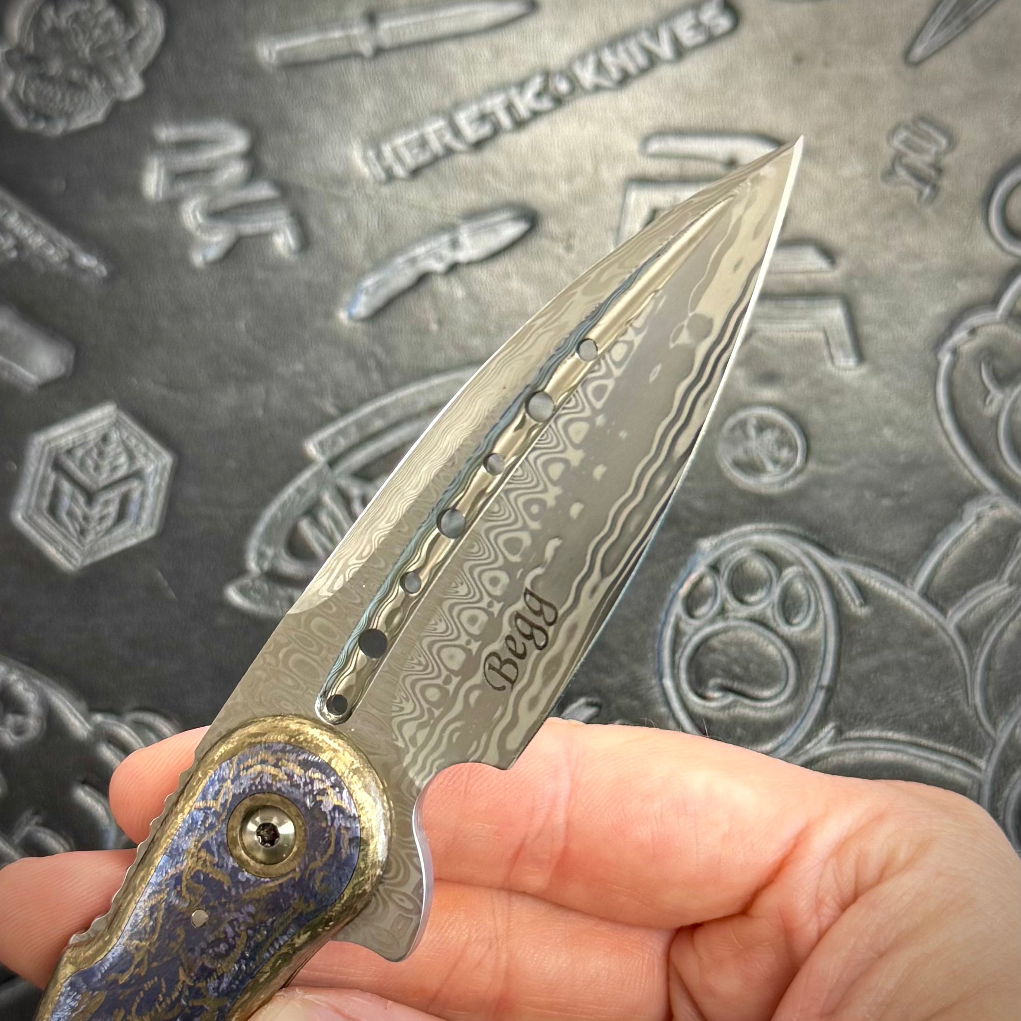 Todd Begg Glimpse Friction Folder - Damasteel