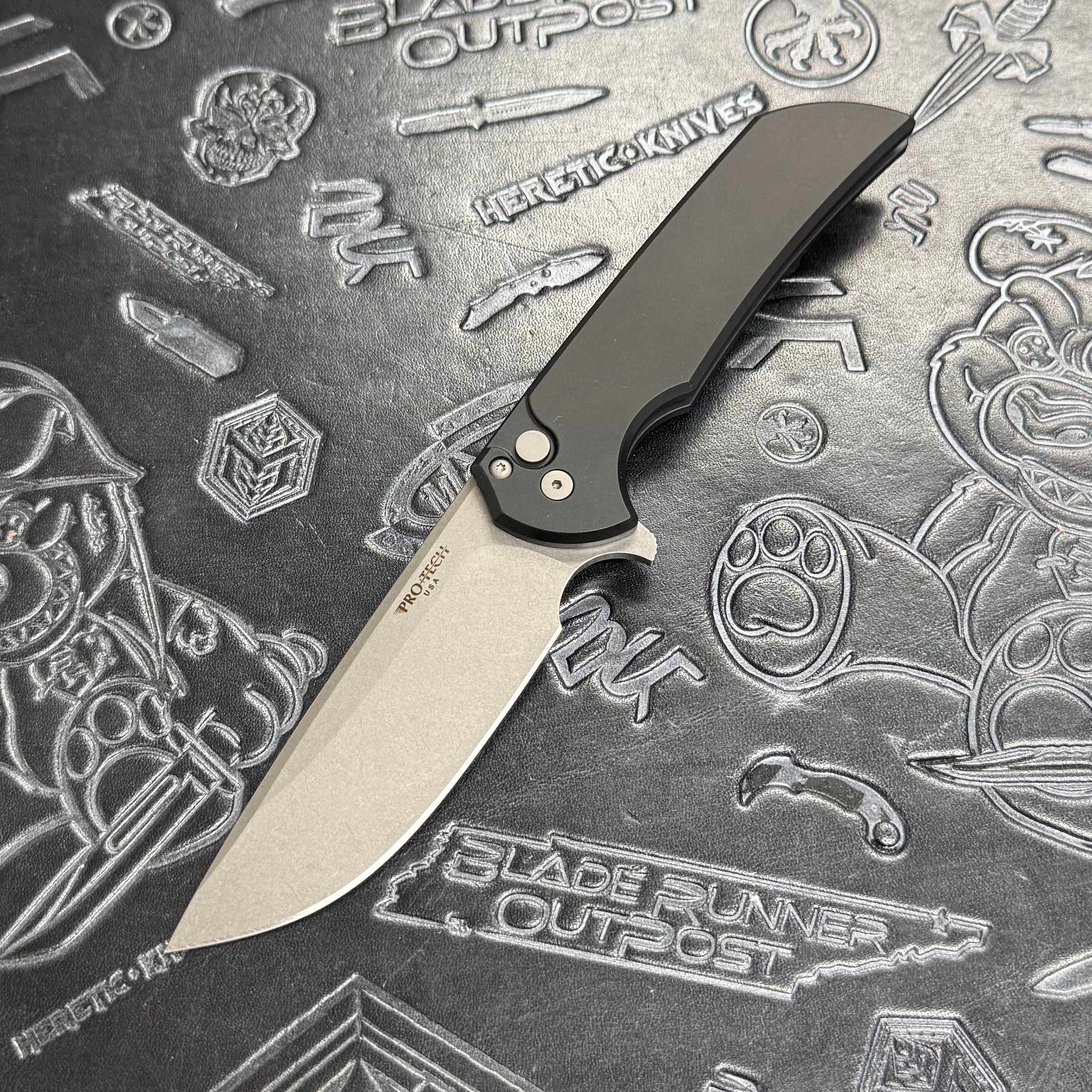 Protech Mordax MX101 - Black handle - Stonewash Magnacut