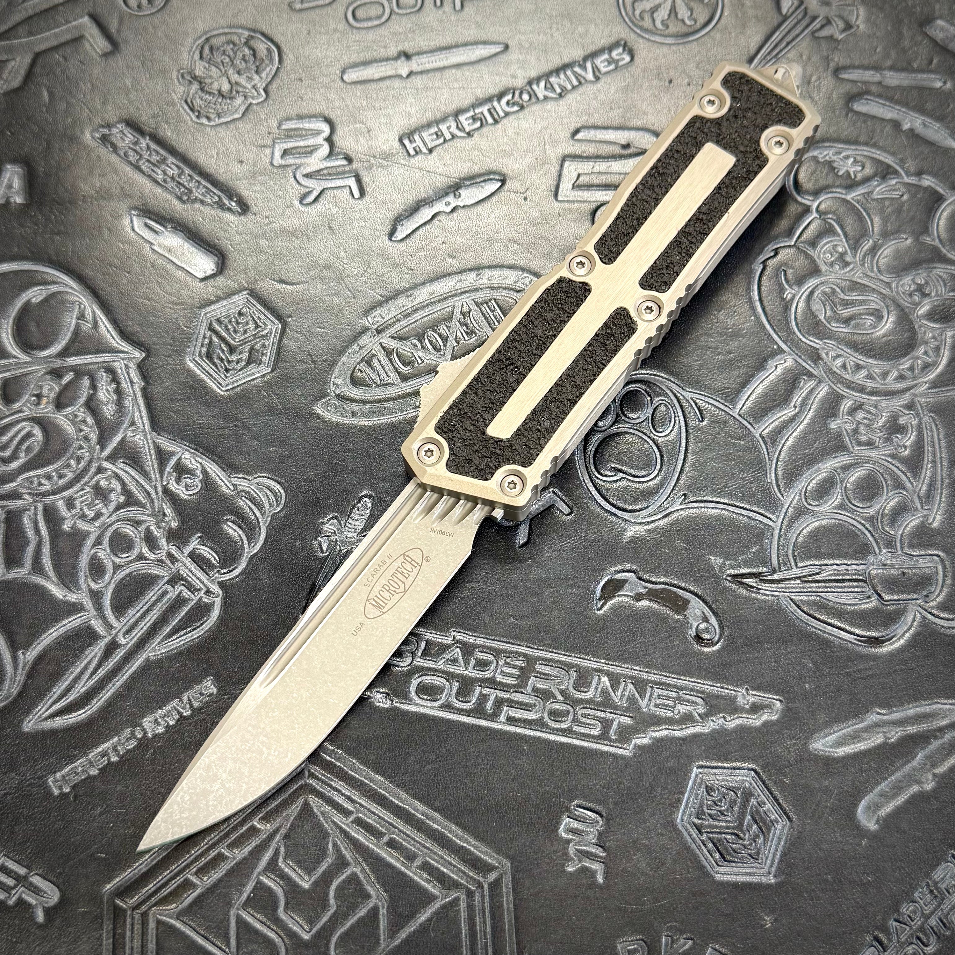 Microtech Scarab 2 Gen3 - Natural Clear - Apocalpytic S/E - Scarab II Gen III - 1278-10 APNC