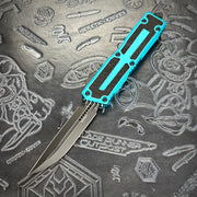 Microtech Scarab 2 Gen3 - Turquoise - Black Tactical D/E-S - Scarab II Gen III - 1180-1 TQ